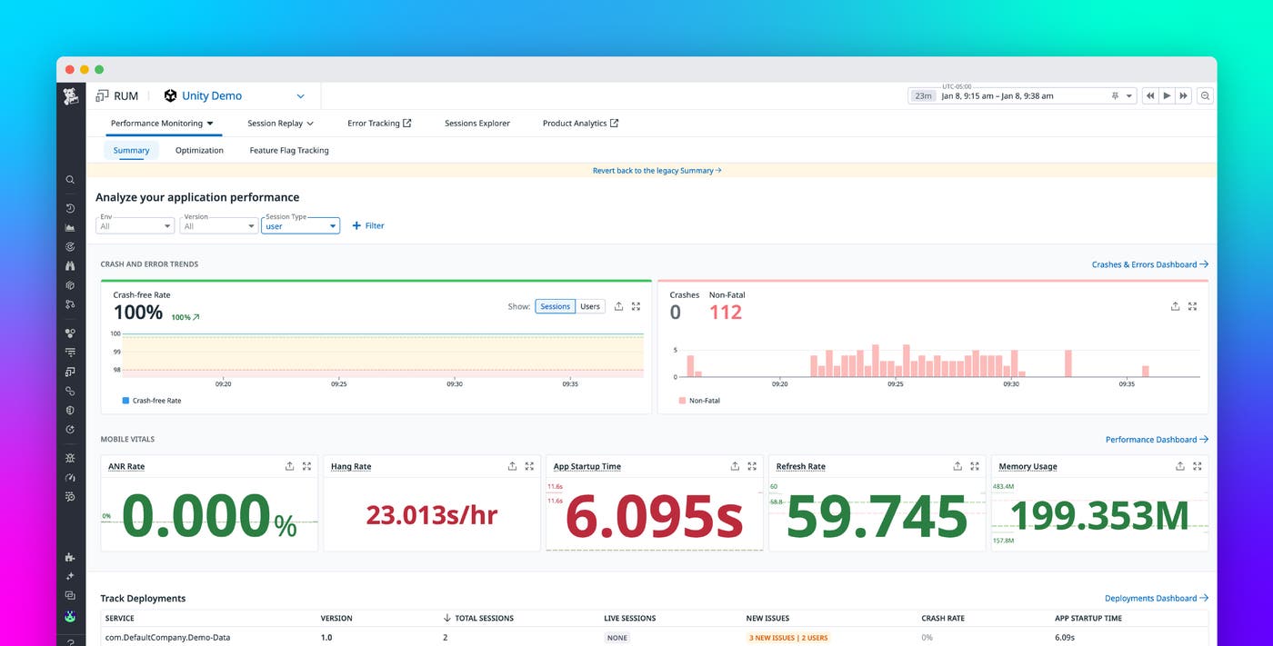 Improve gaming app performance with Unity support in Datadog RUM Improve gaming app performance with Unity support in Datadog RUM