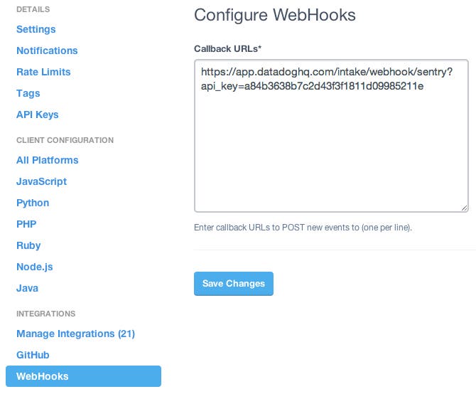 sentry integration sentry integration