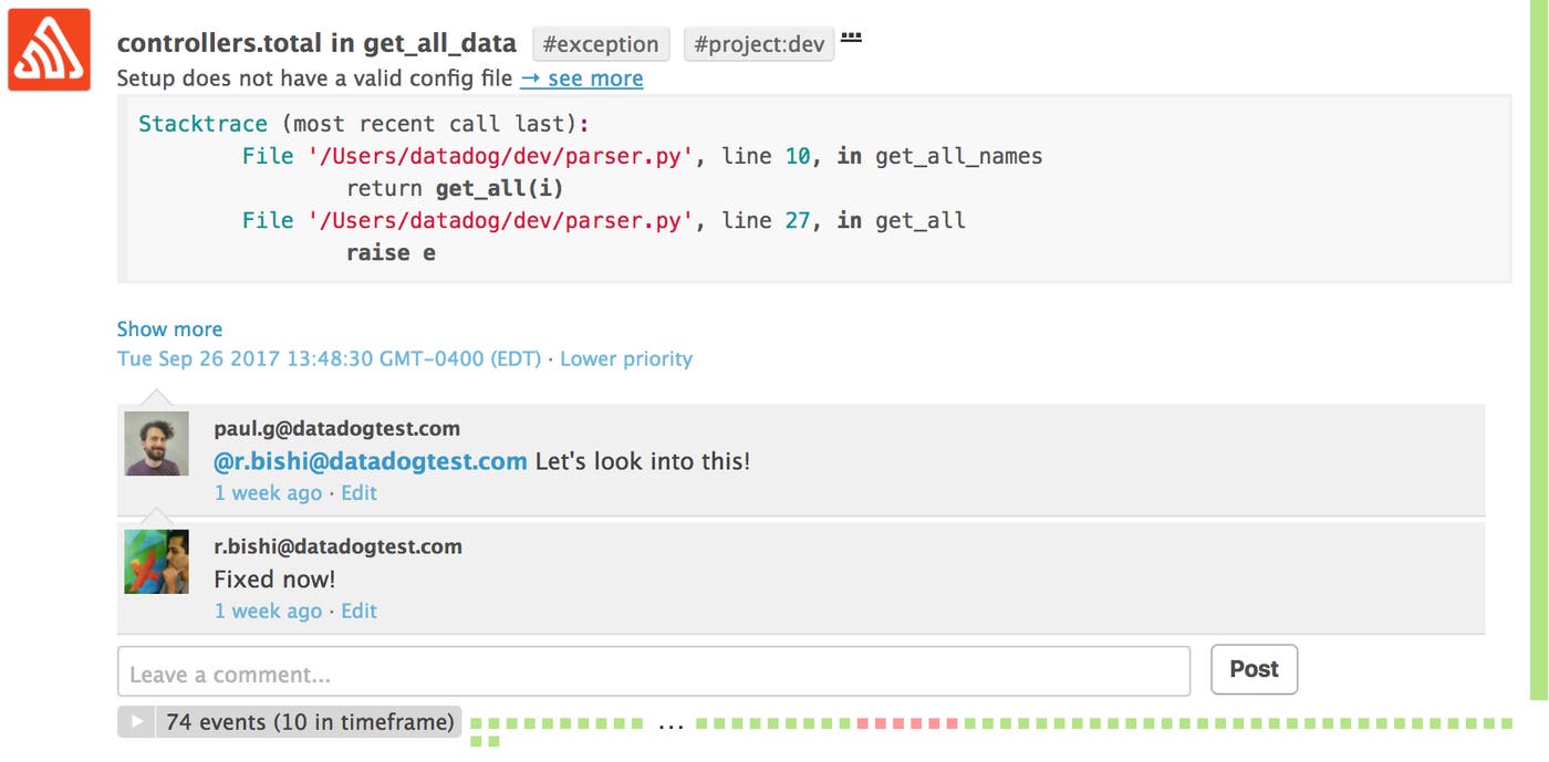 sentry integration sentry integration