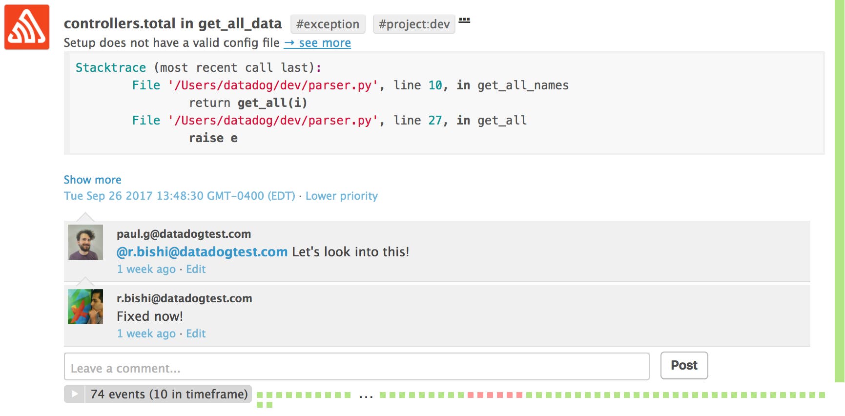 sentry integration sentry integration