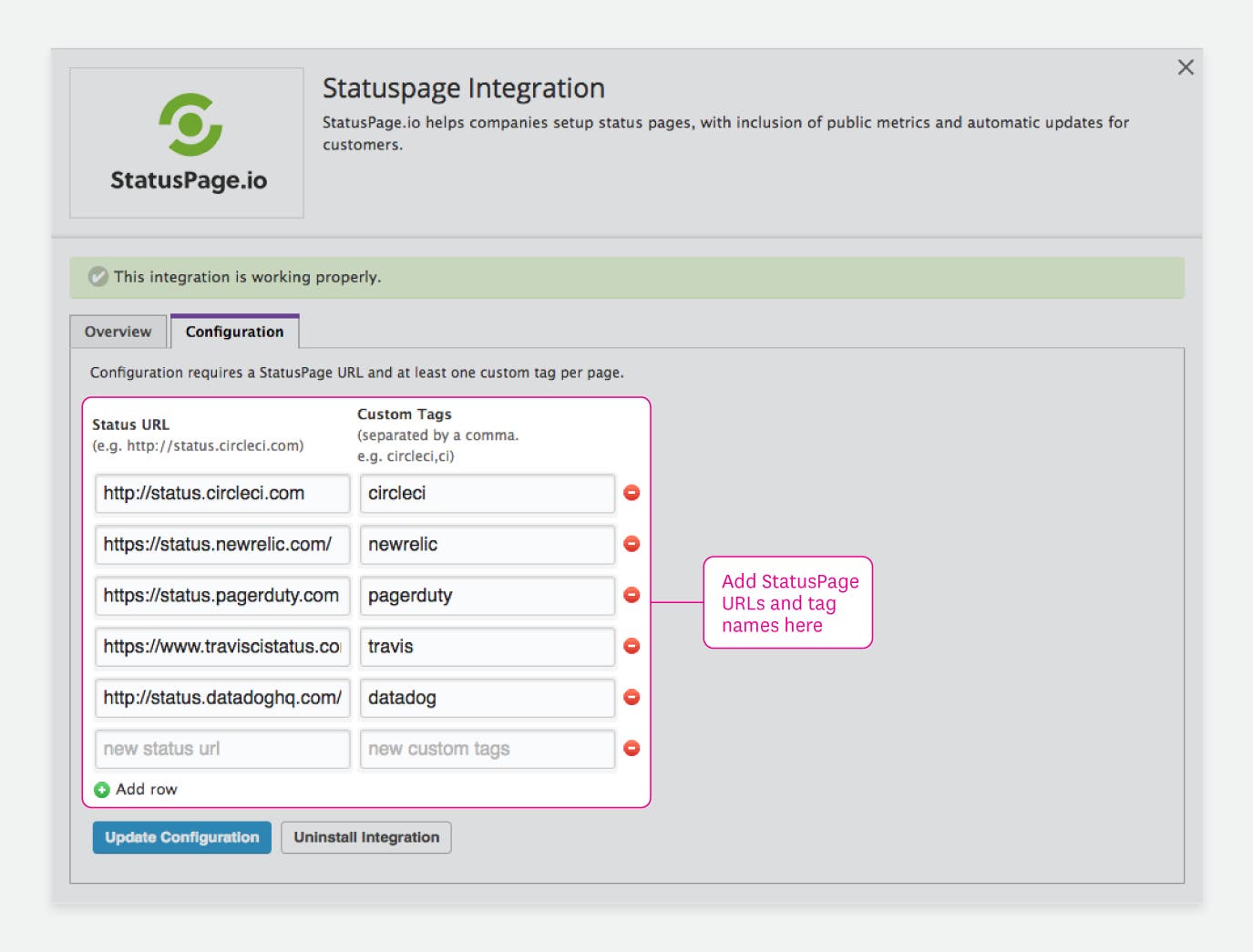 statuspage.io integration image statuspage.io integration image