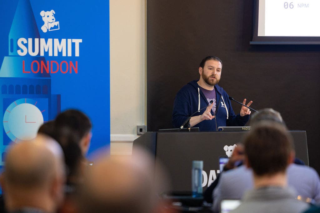 A speaker at a past Datadog Summit provides instruction during a workshop. A speaker at a past Datadog Summit provides instruction during a workshop.