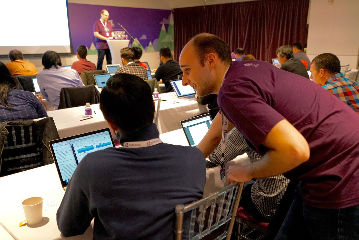 Get hands-on training from Datadog engineers in workshops. Get hands-on training from Datadog engineers in workshops.
