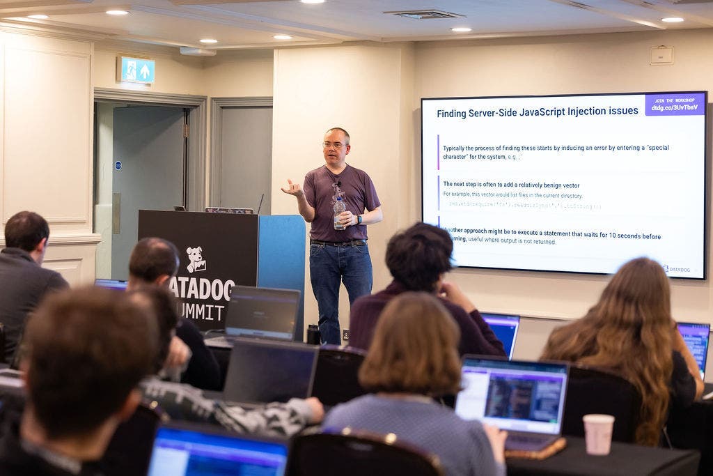 Get hands-on training from Datadog engineers in workshops. Get hands-on training from Datadog engineers in workshops.