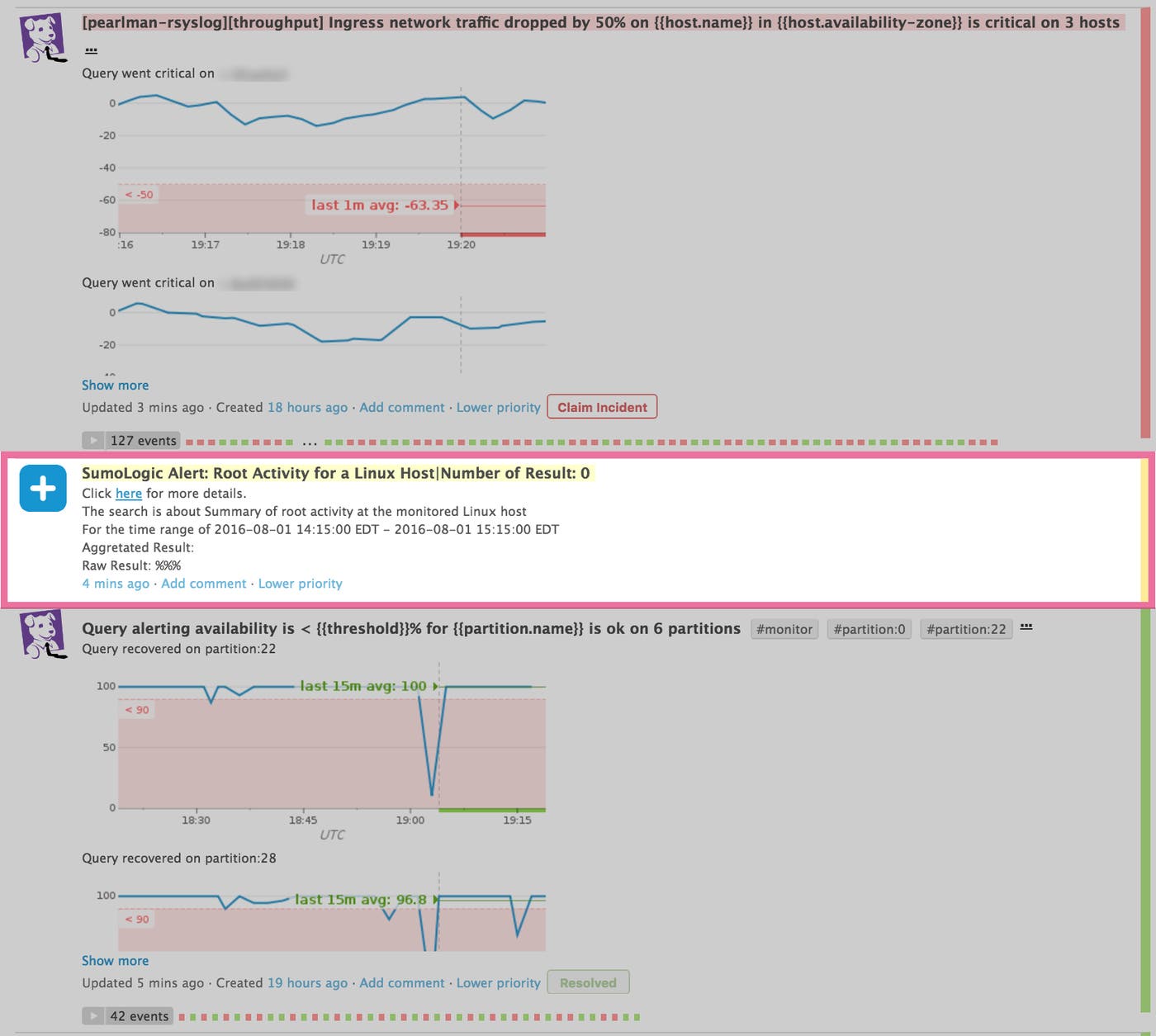 Sumo Logic performance - event stream with sumo logic alert Sumo Logic performance - event stream with sumo logic alert