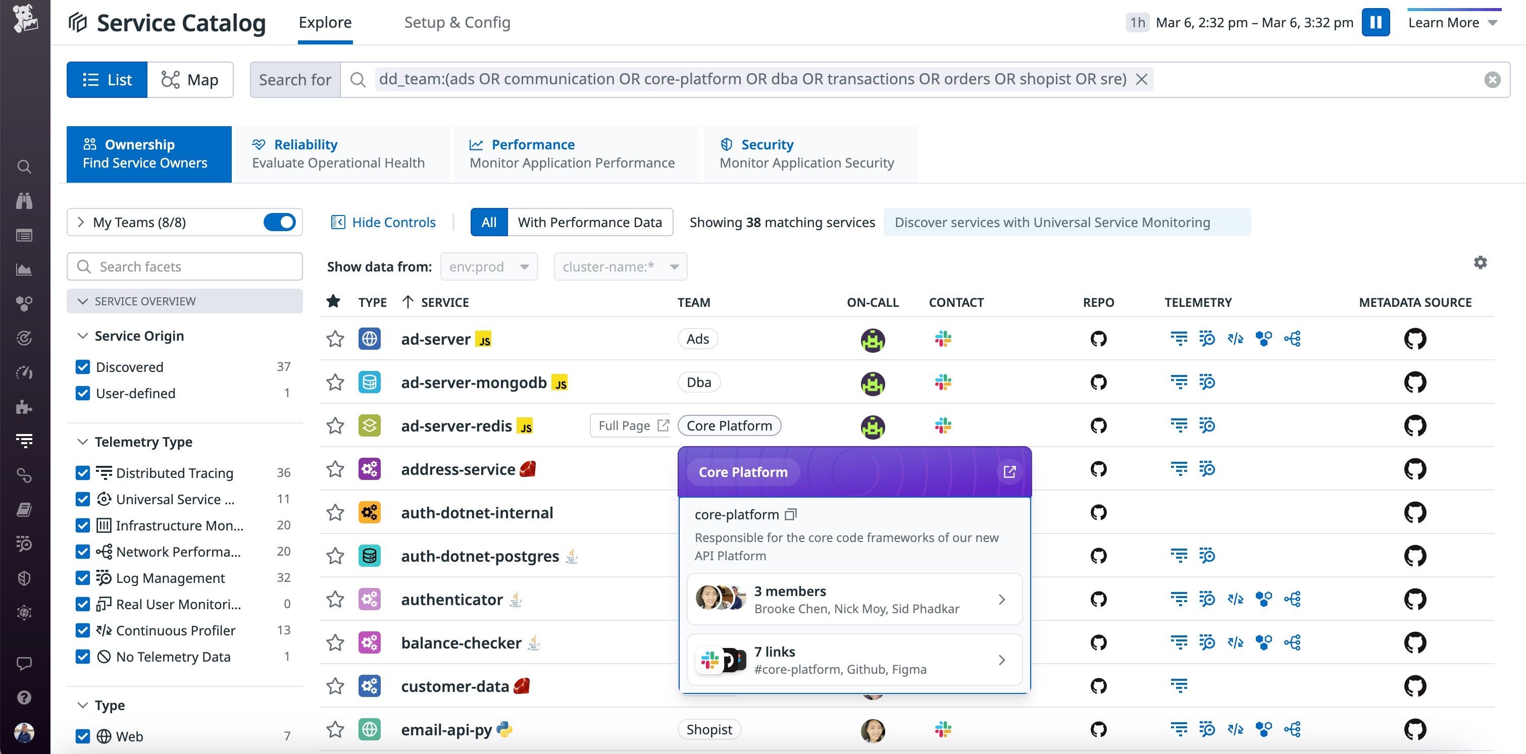 datadog-teams-service-ownership