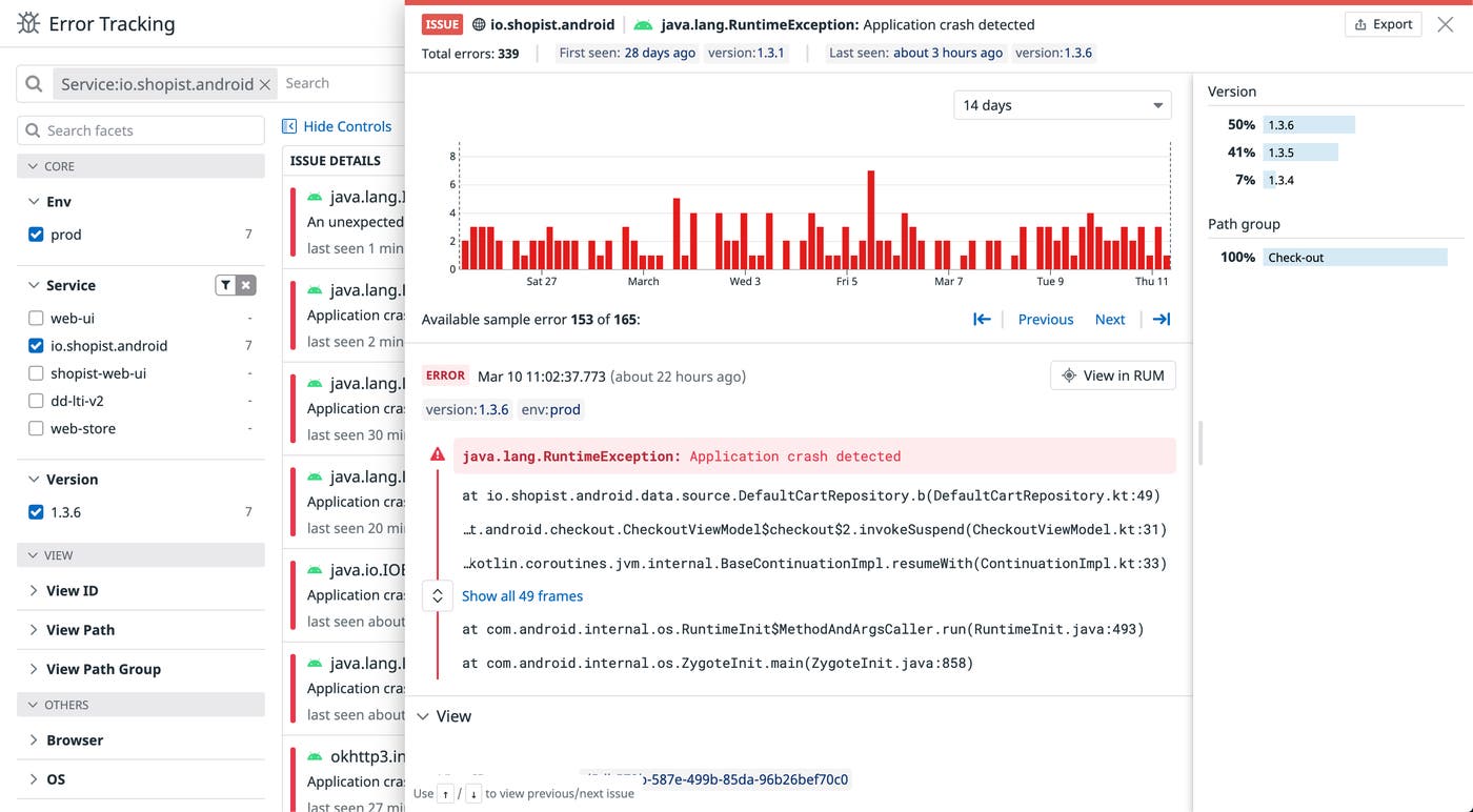 View a stack trace for an Android application crash View a stack trace for an Android application crash