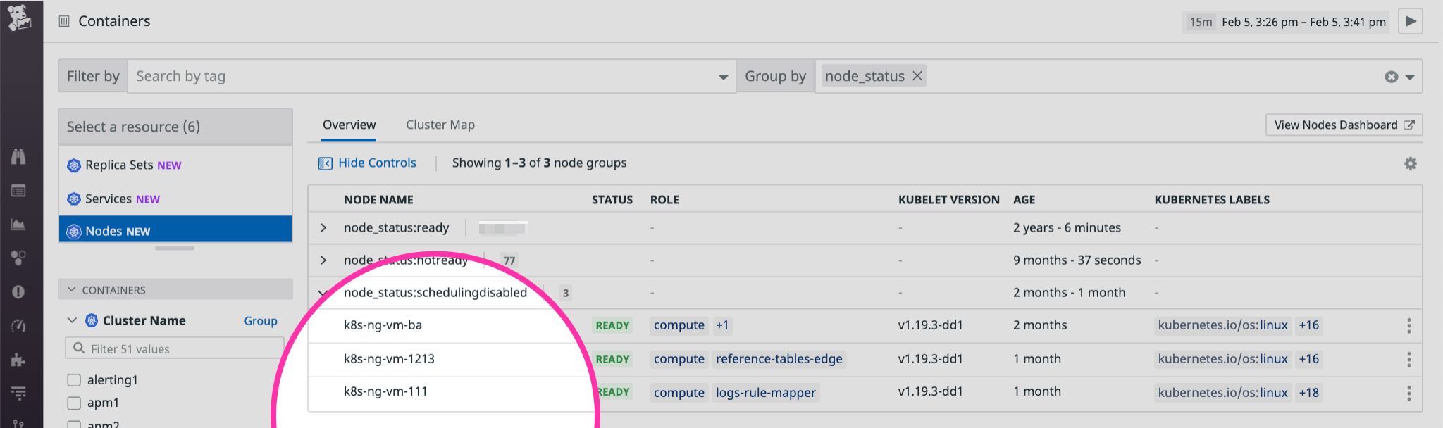 Monitor kubernetes failed scheduling events pending pods in the datadog event stream