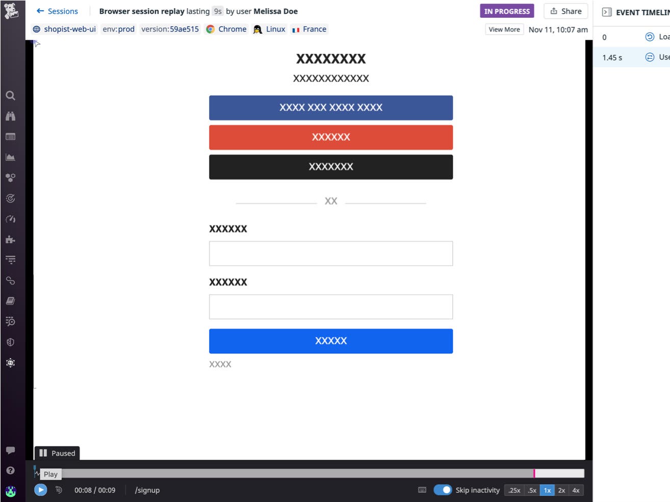 The mask privacy setting provides the highest level of security by obfuscating all text and input fields. The mask privacy setting provides the highest level of security by obfuscating all text and input fields.