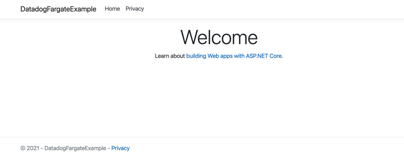 A sample .NET Core application A sample .NET Core application