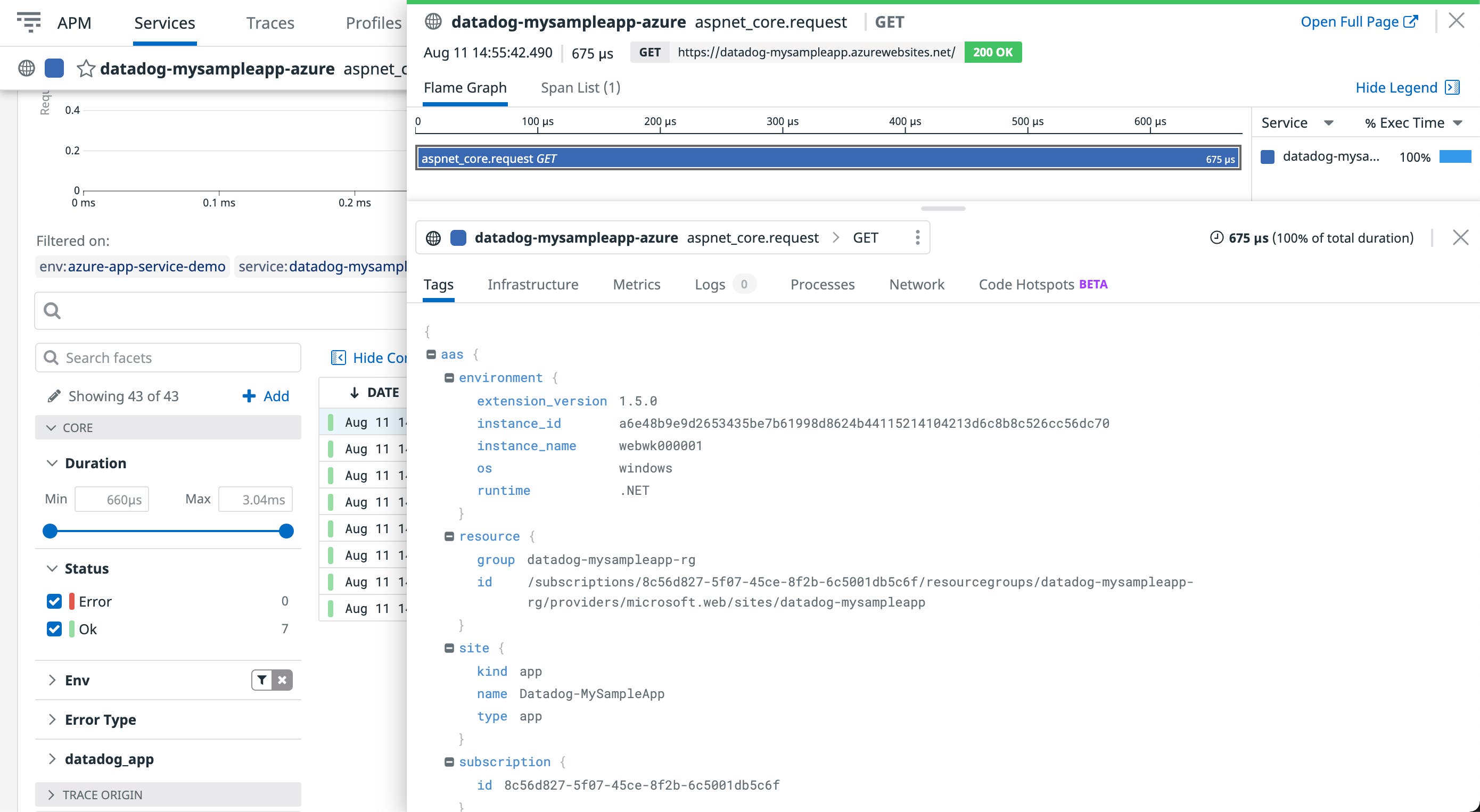 .NET Core trace for Azure App Service application .NET Core trace for Azure App Service application