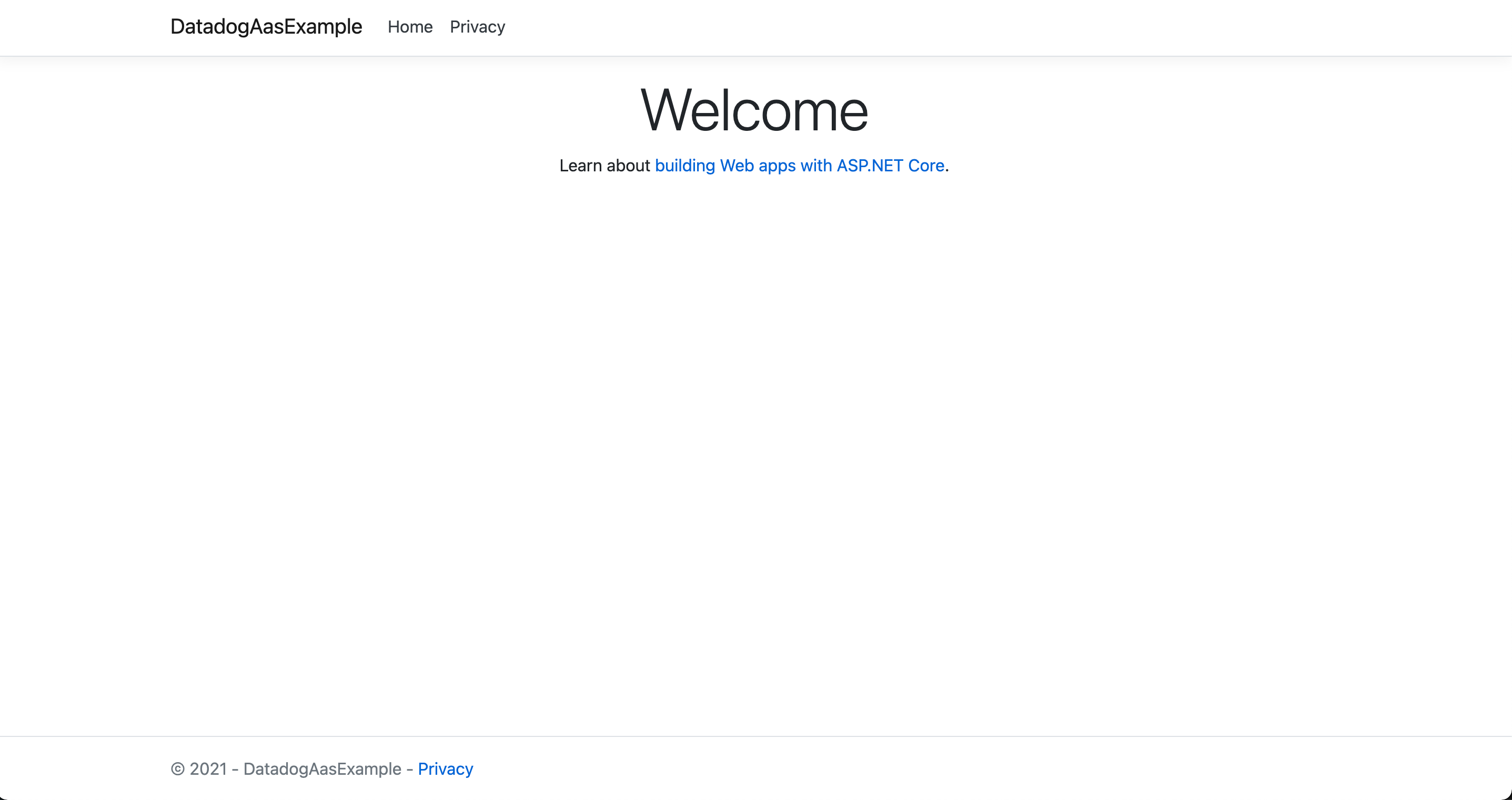 A sample .NET Core application