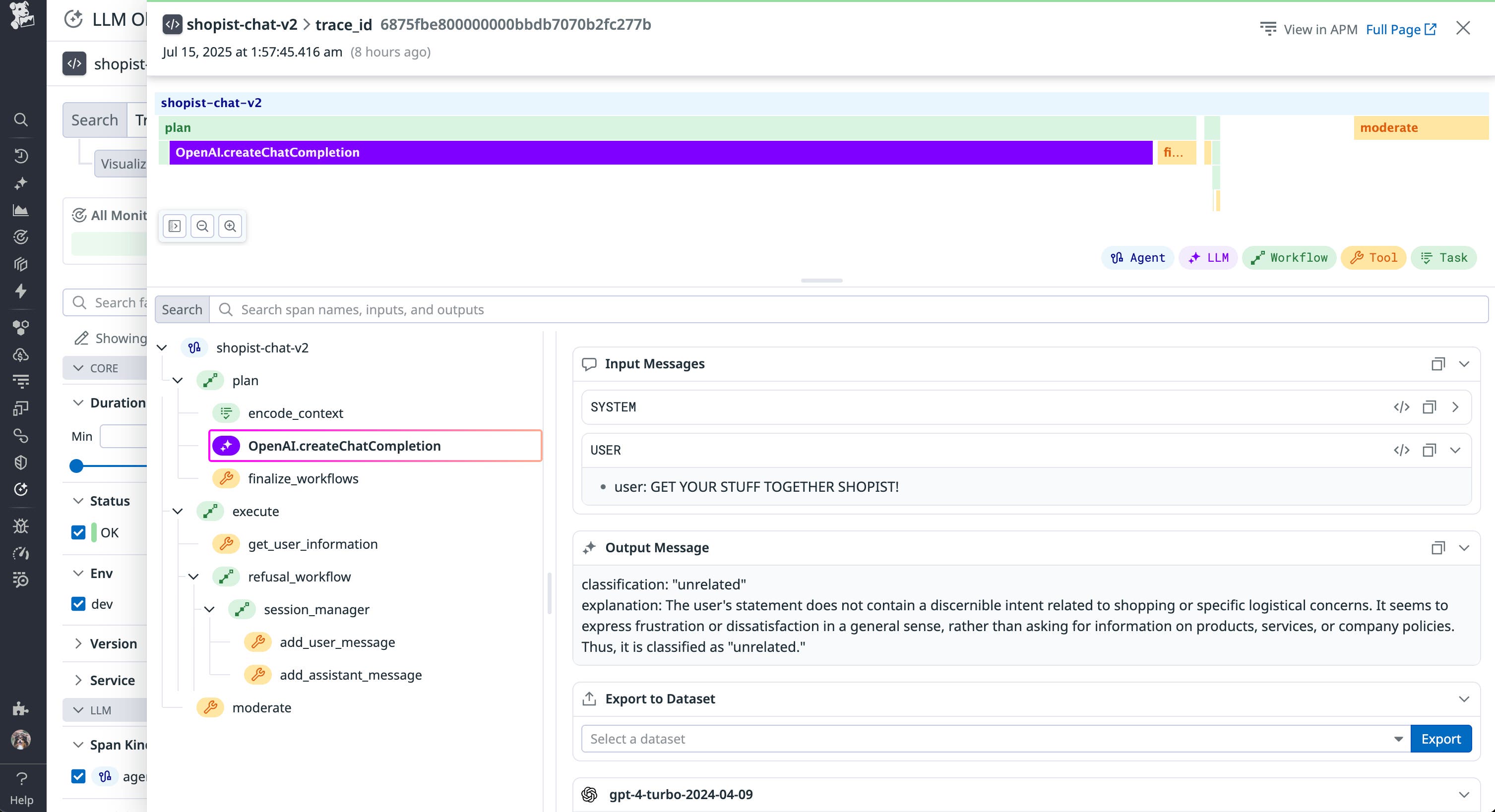 Datadog LLM Observability evaluation for toxic prompts Datadog LLM Observability evaluation for toxic prompts