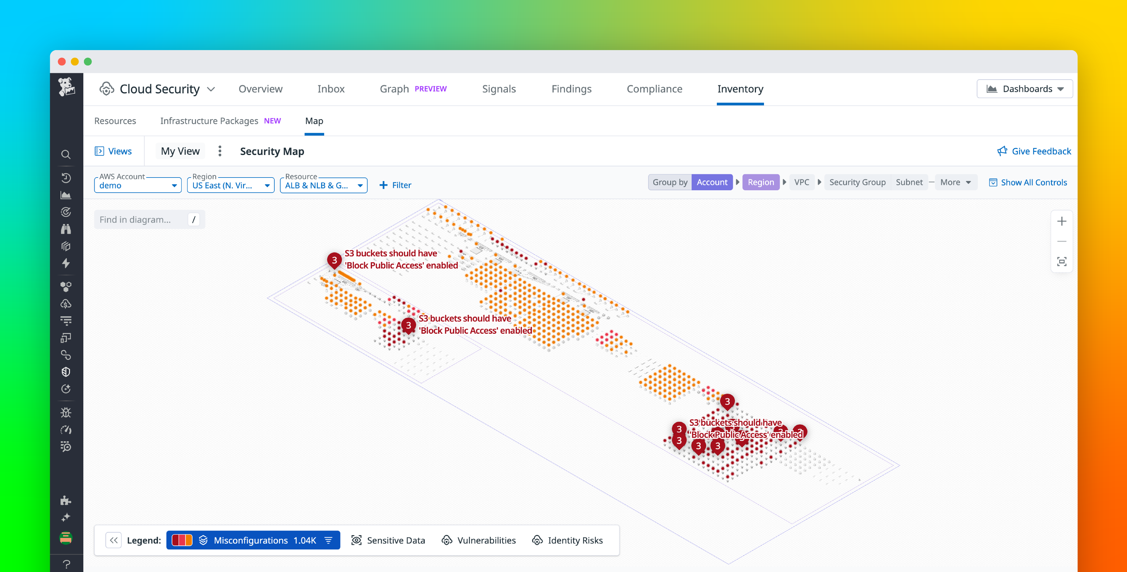 Detect Amazon Bedrock misconfigurations with Datadog Cloud Security