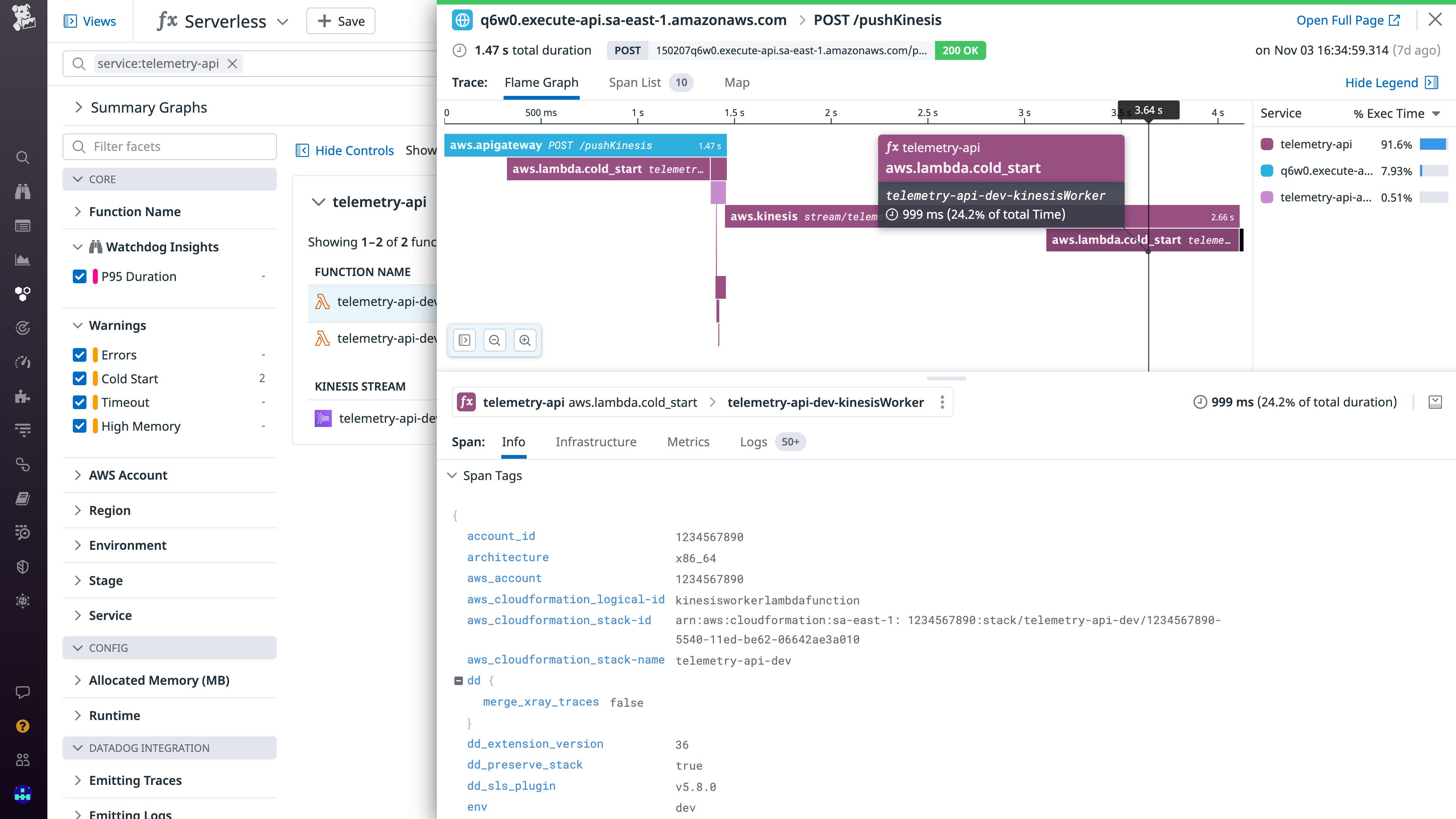 View cold starts in Datadog APM View cold starts in Datadog APM