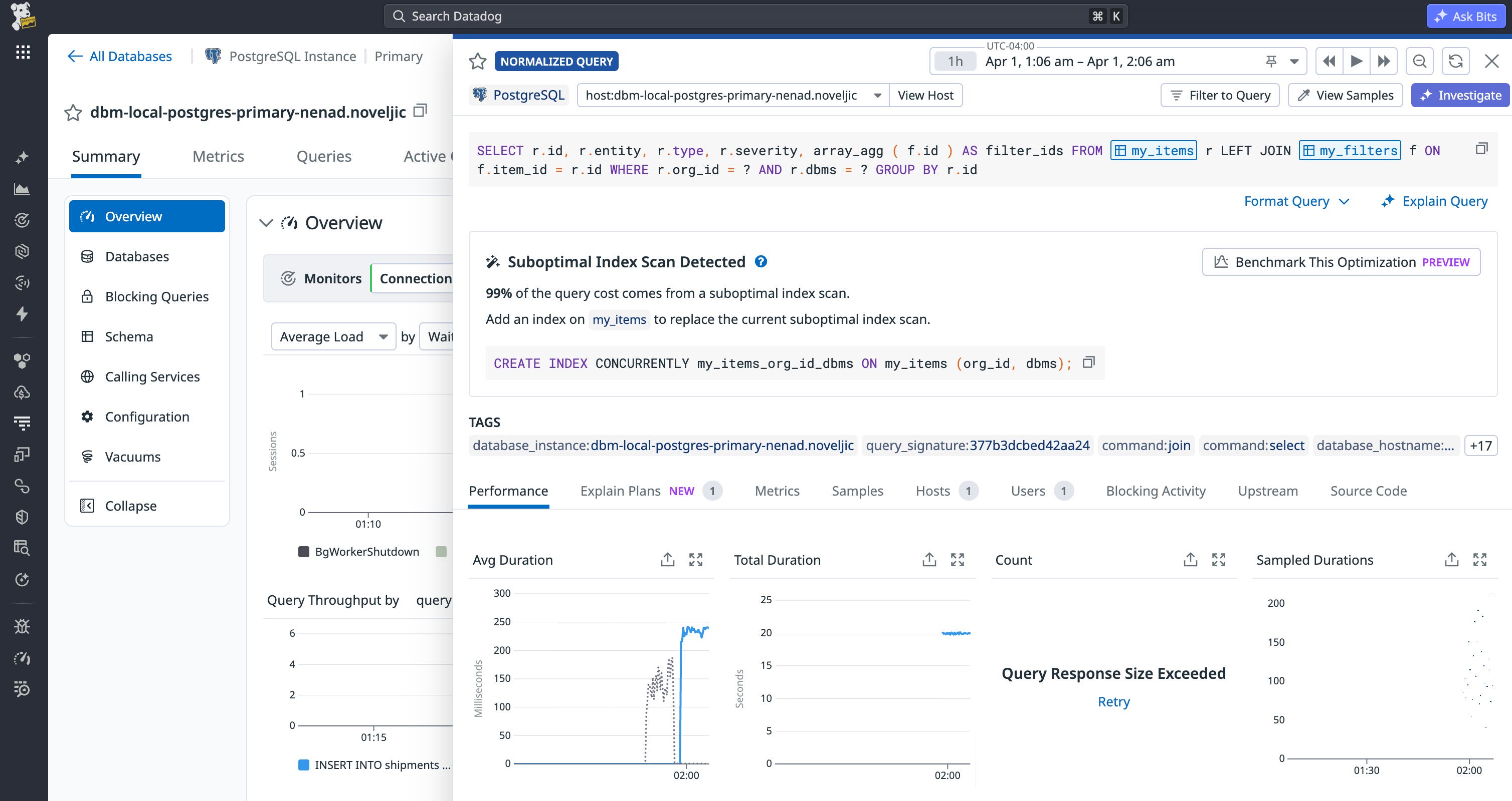 Surface suboptimal index scans with DBM Recommendations. Surface suboptimal index scans with DBM Recommendations.