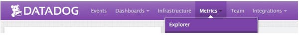 Metric explorer dropdown Metric explorer dropdown