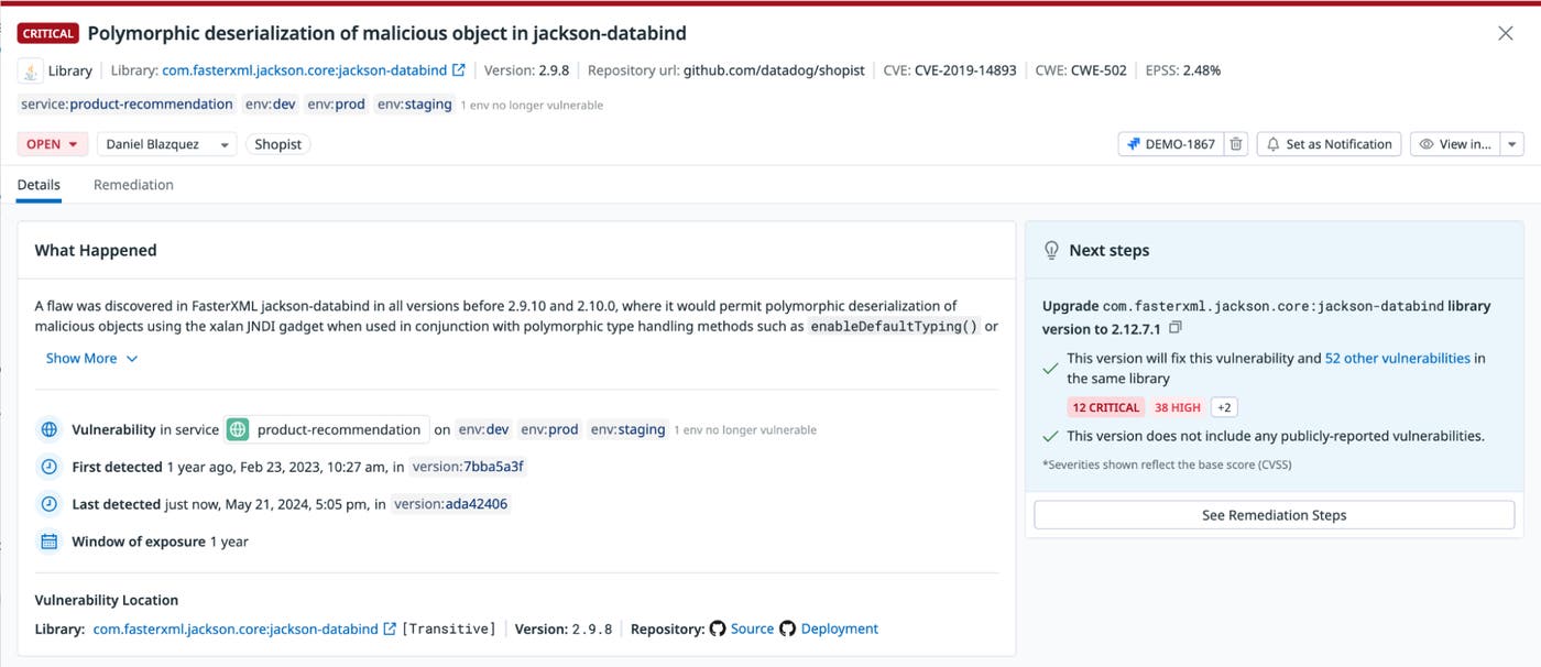 get full context around each detected vulnerability get full context around each detected vulnerability