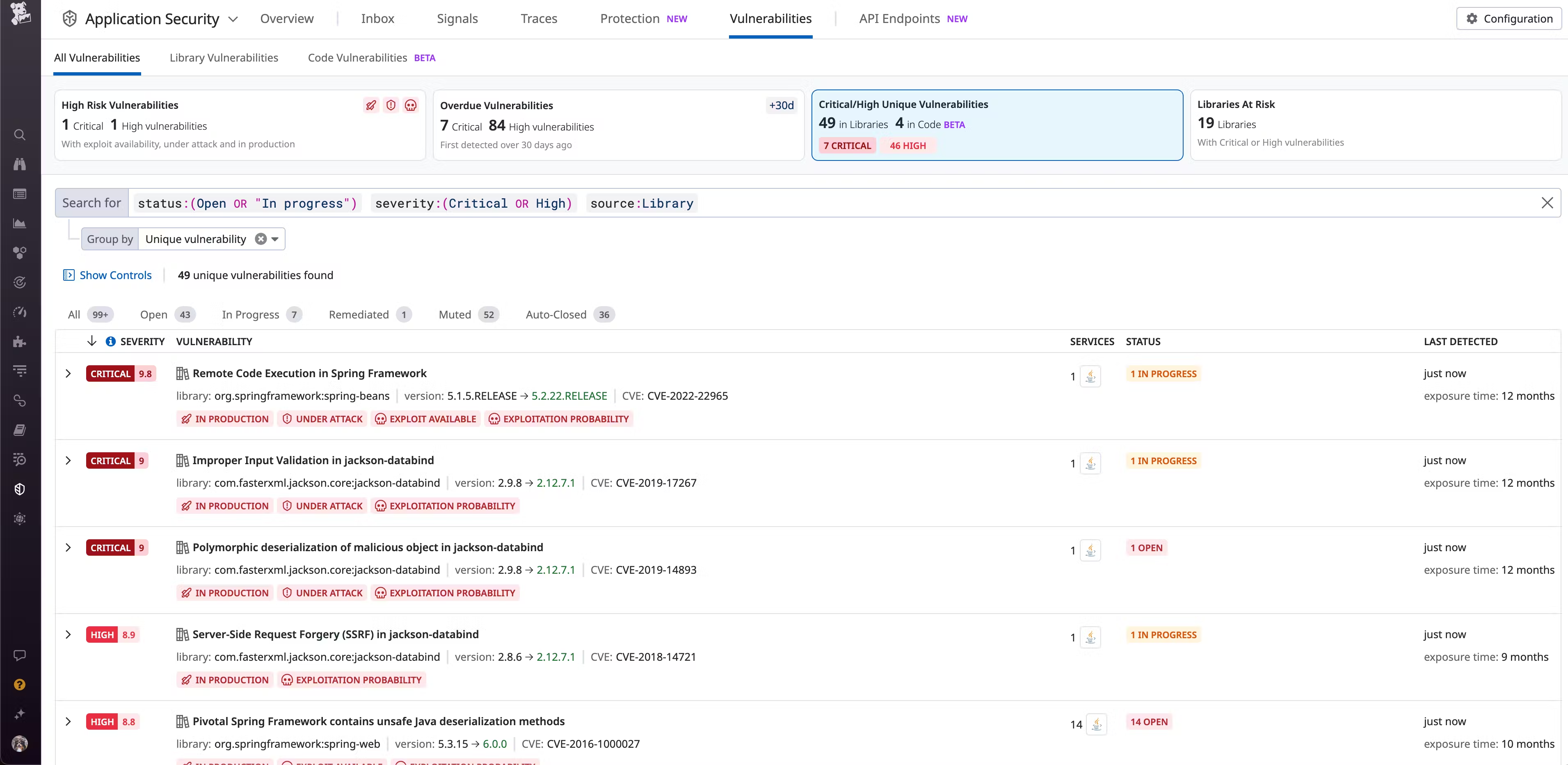identify third-party vulnerabilities with Datadog SCA