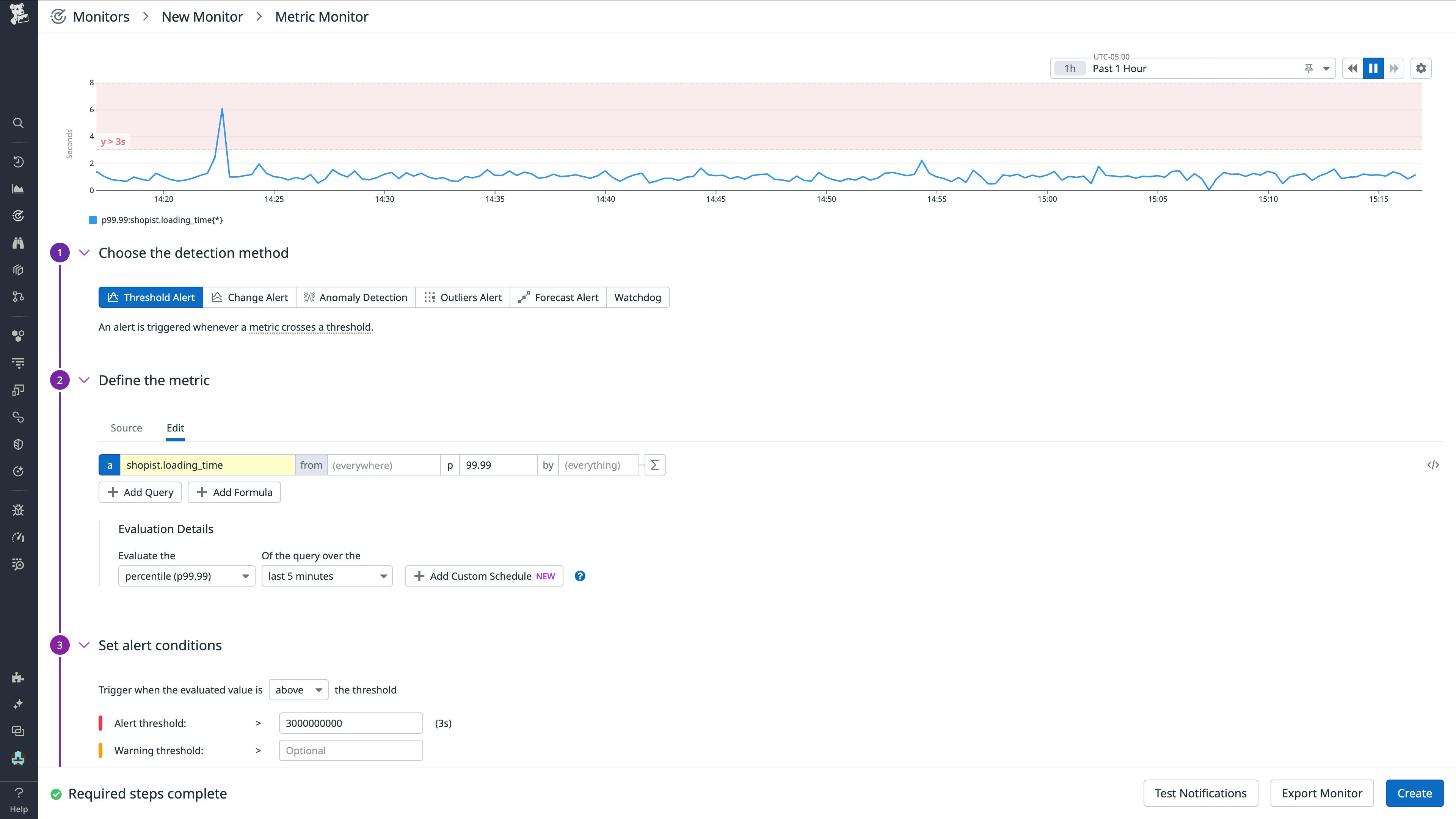 Threshold metric monitor. Threshold metric monitor.