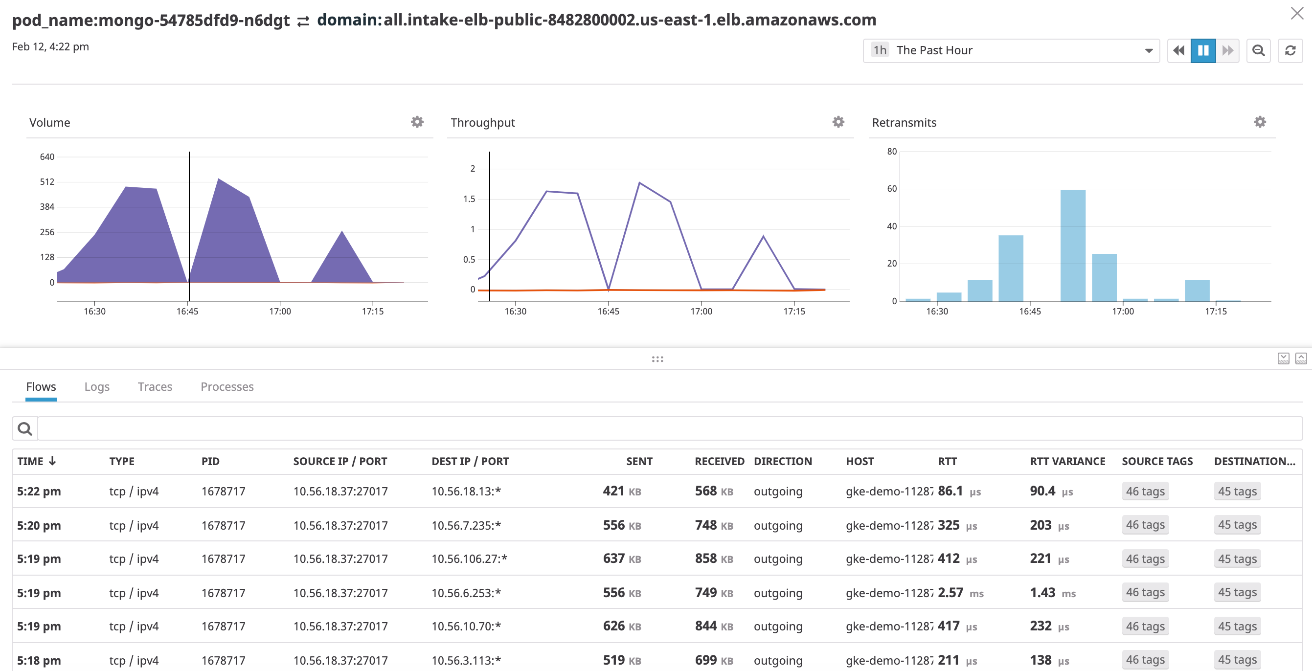 Domain resolution in Datadog Cloud Network Monitoring helps you identify issues with communicating with cloud endpoints like Amazon S3.