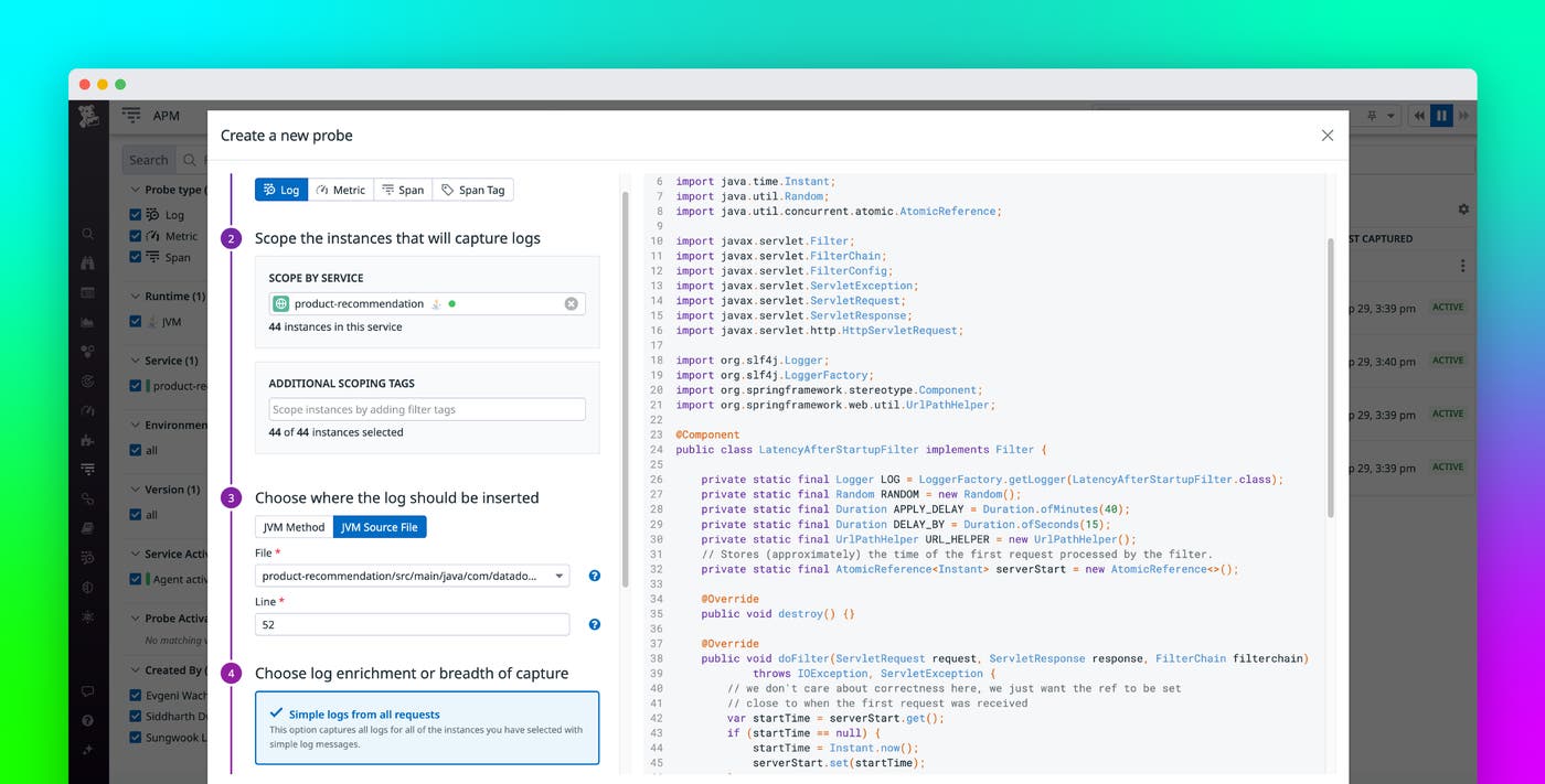 Use Datadog Dynamic Instrumentation to add application logs without redeploying Use Datadog Dynamic Instrumentation to add application logs without redeploying