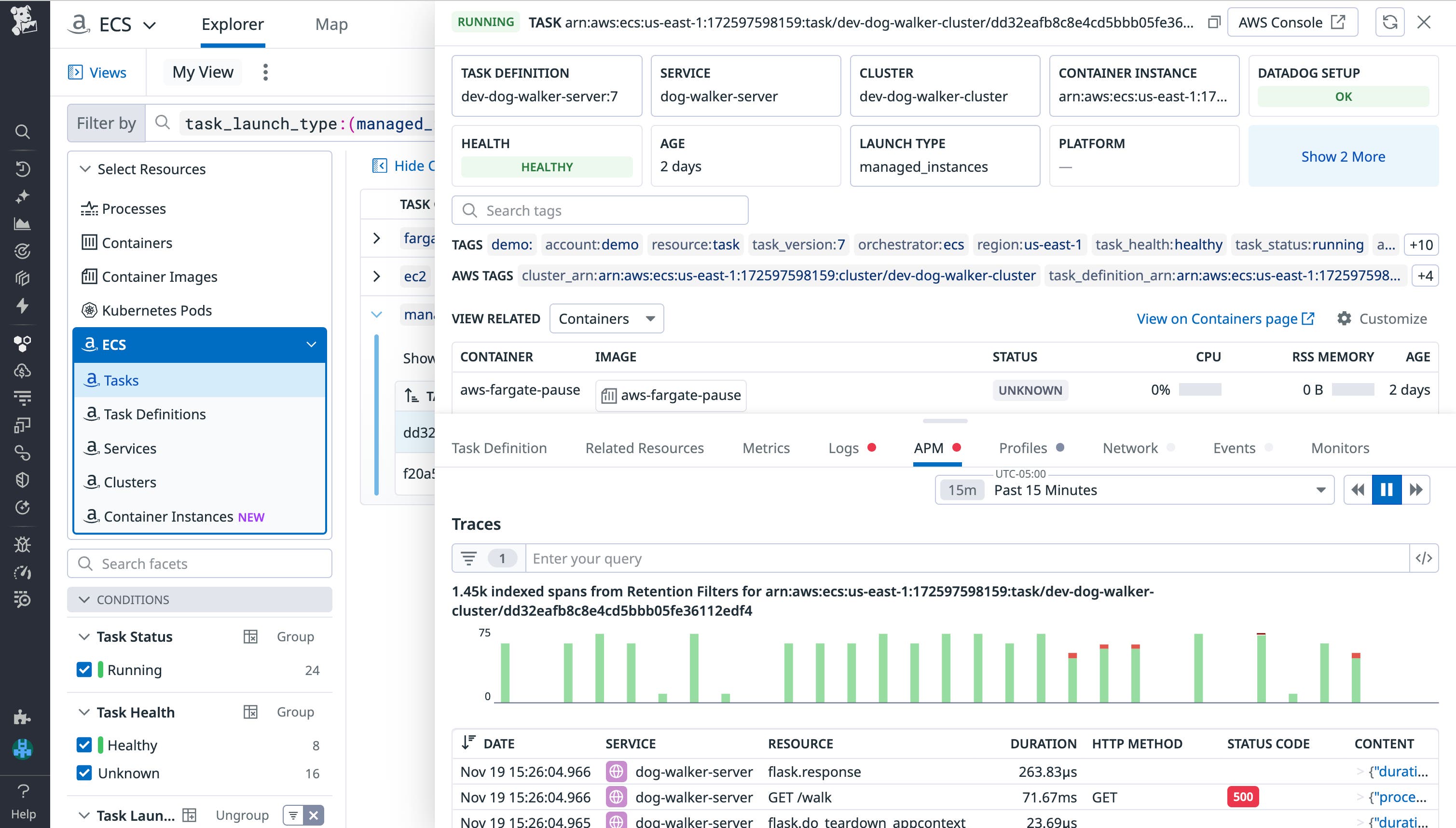 Correlate your ECS Managed Instances Tasks with logs, traces, and other telemetry data. Correlate your ECS Managed Instances Tasks with logs, traces, and other telemetry data.