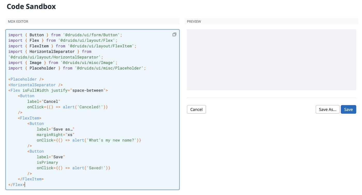 A visual of how Datadog employees can experiment with the code of the components in the sandbox A visual of how Datadog employees can experiment with the code of the components in the sandbox