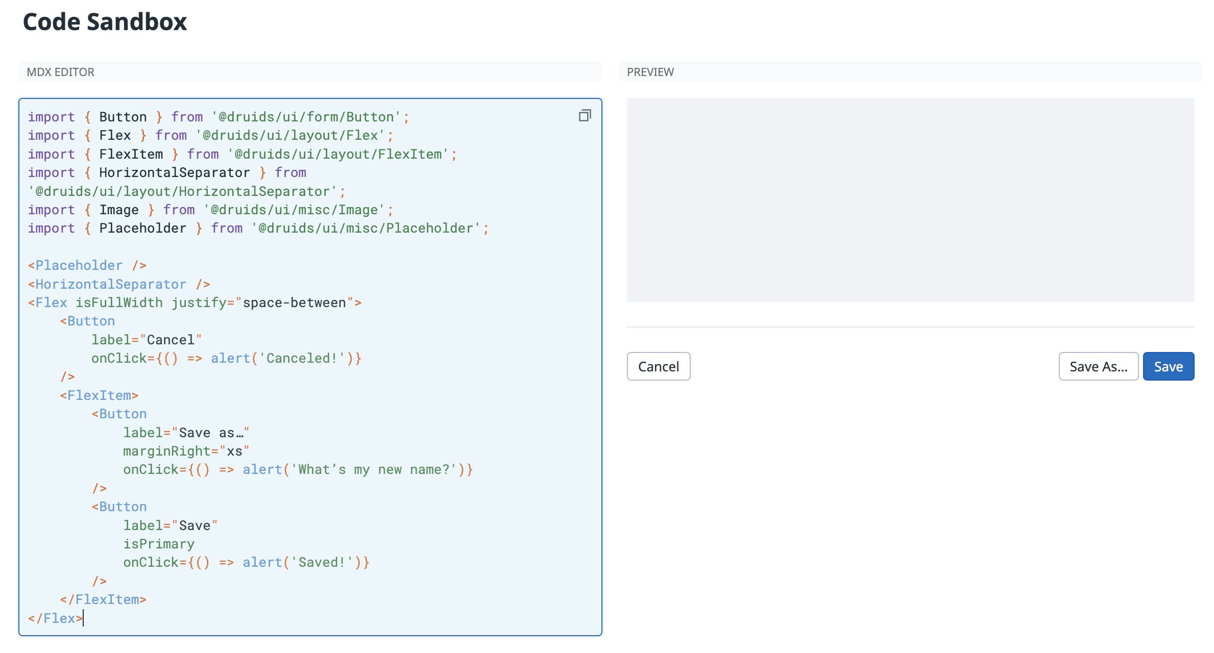 A visual of how Datadog employees can experiment with the code of the components in the sandbox A visual of how Datadog employees can experiment with the code of the components in the sandbox