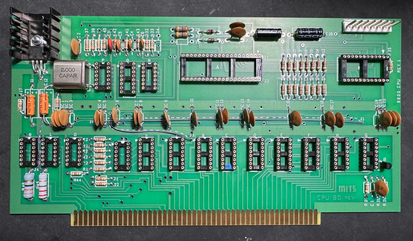 Photograph of a computer circuit board. Photograph of a computer circuit board.