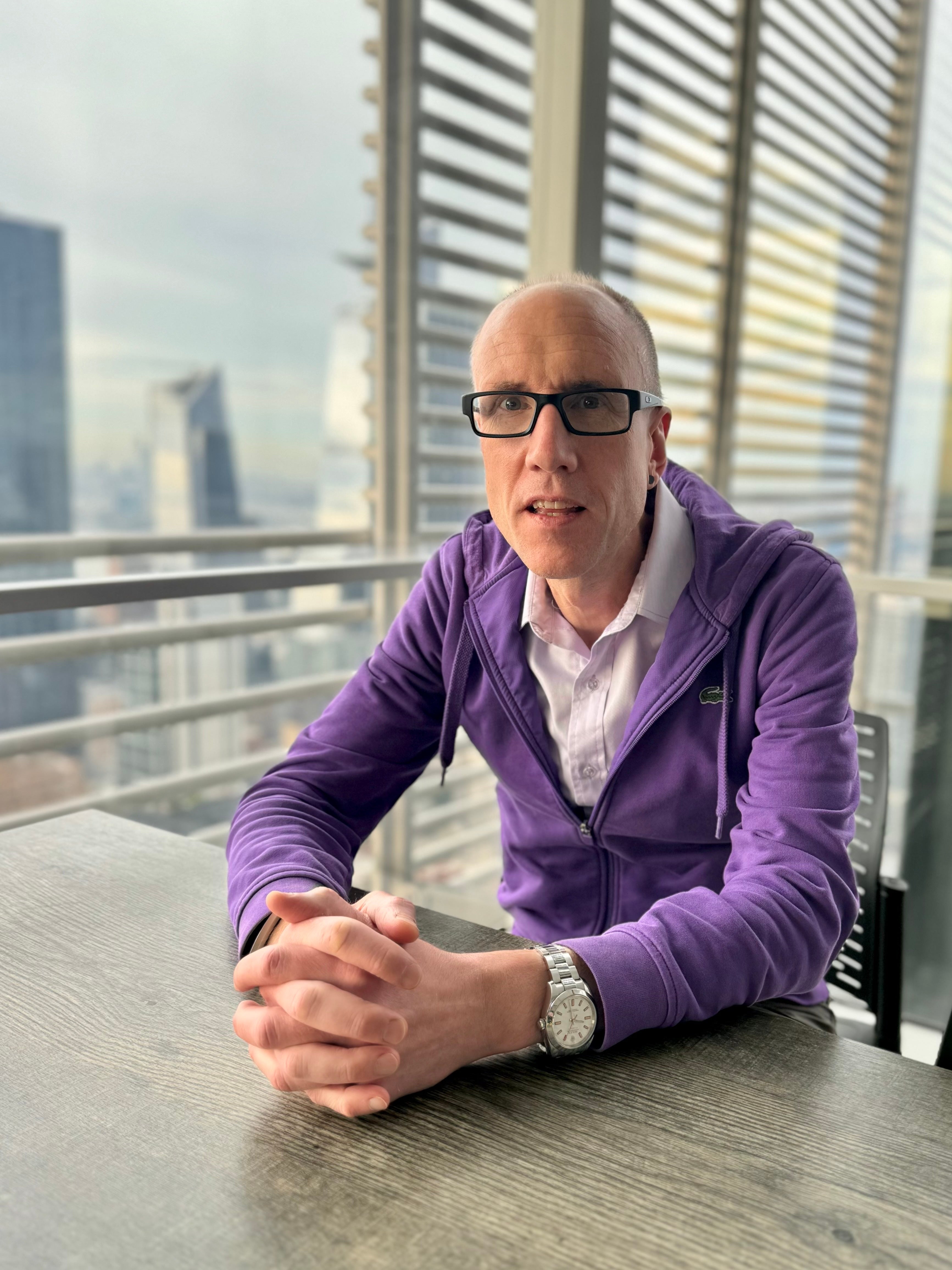 Photo of Jeromy Carriere in the Datadog office.