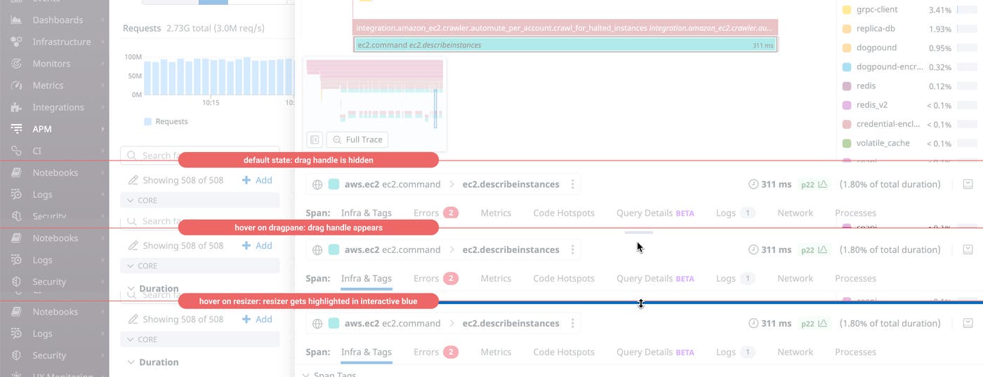 Diagram of a new DraggablePane component Diagram of a new DraggablePane component