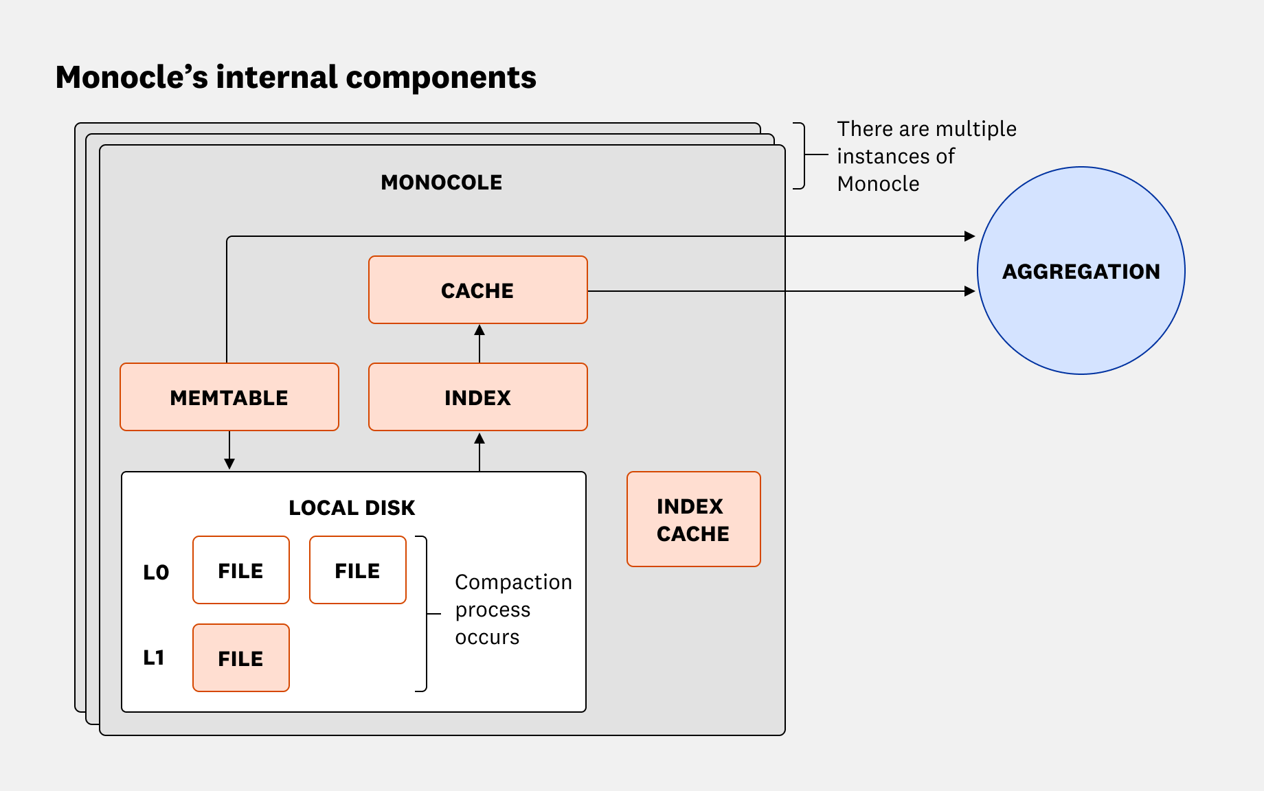 Monocle's internal components.