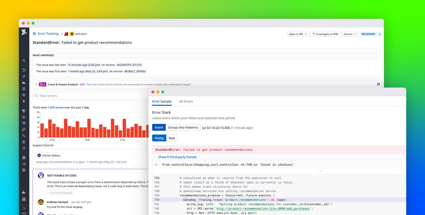 Troubleshoot root causes with GitHub commit and ownership data in Error Tracking Troubleshoot root causes with GitHub commit and ownership data in Error Tracking