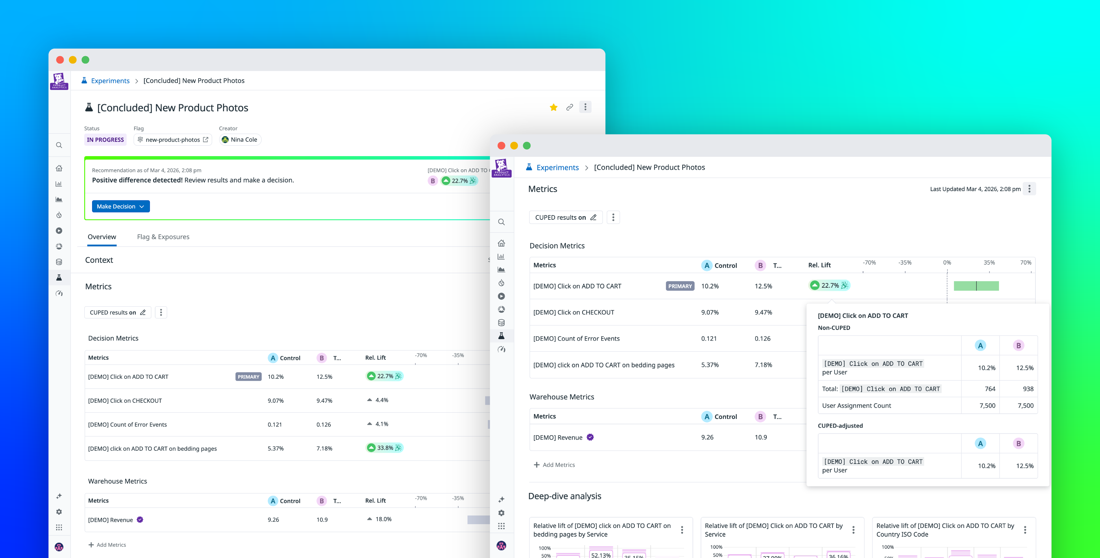 Measure the business impact of every product change with Datadog Experiments