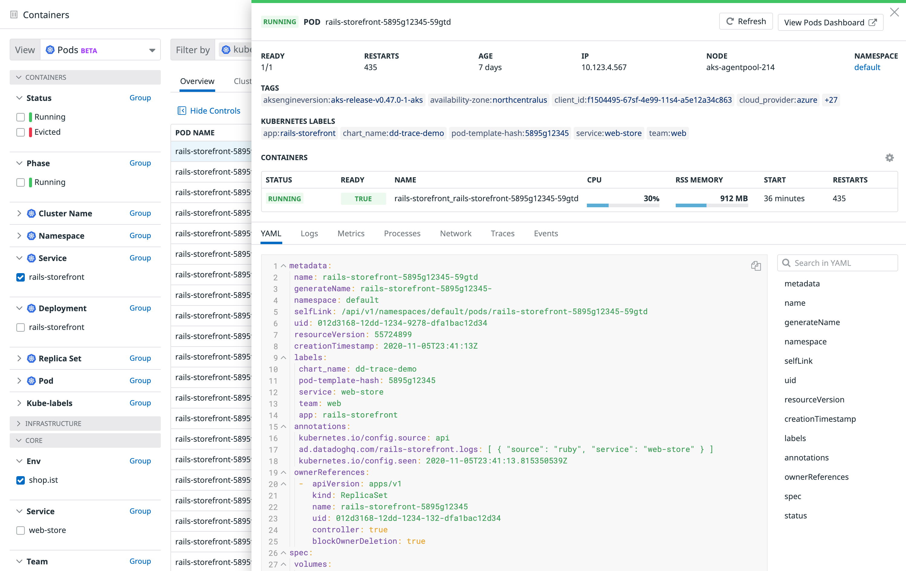 Monitor the health of your Kubernetes pods