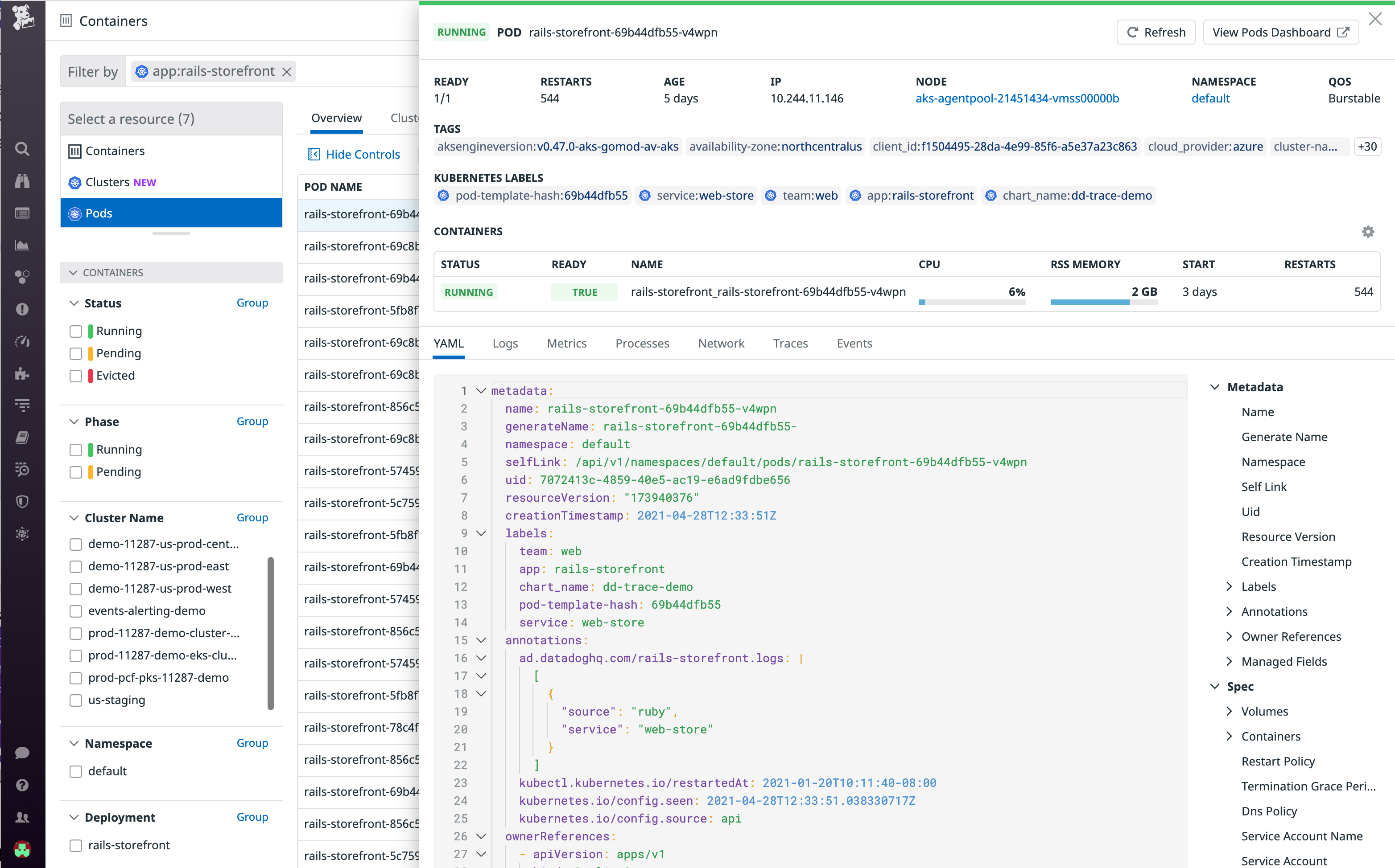 Monitor the health of your Kubernetes pods
