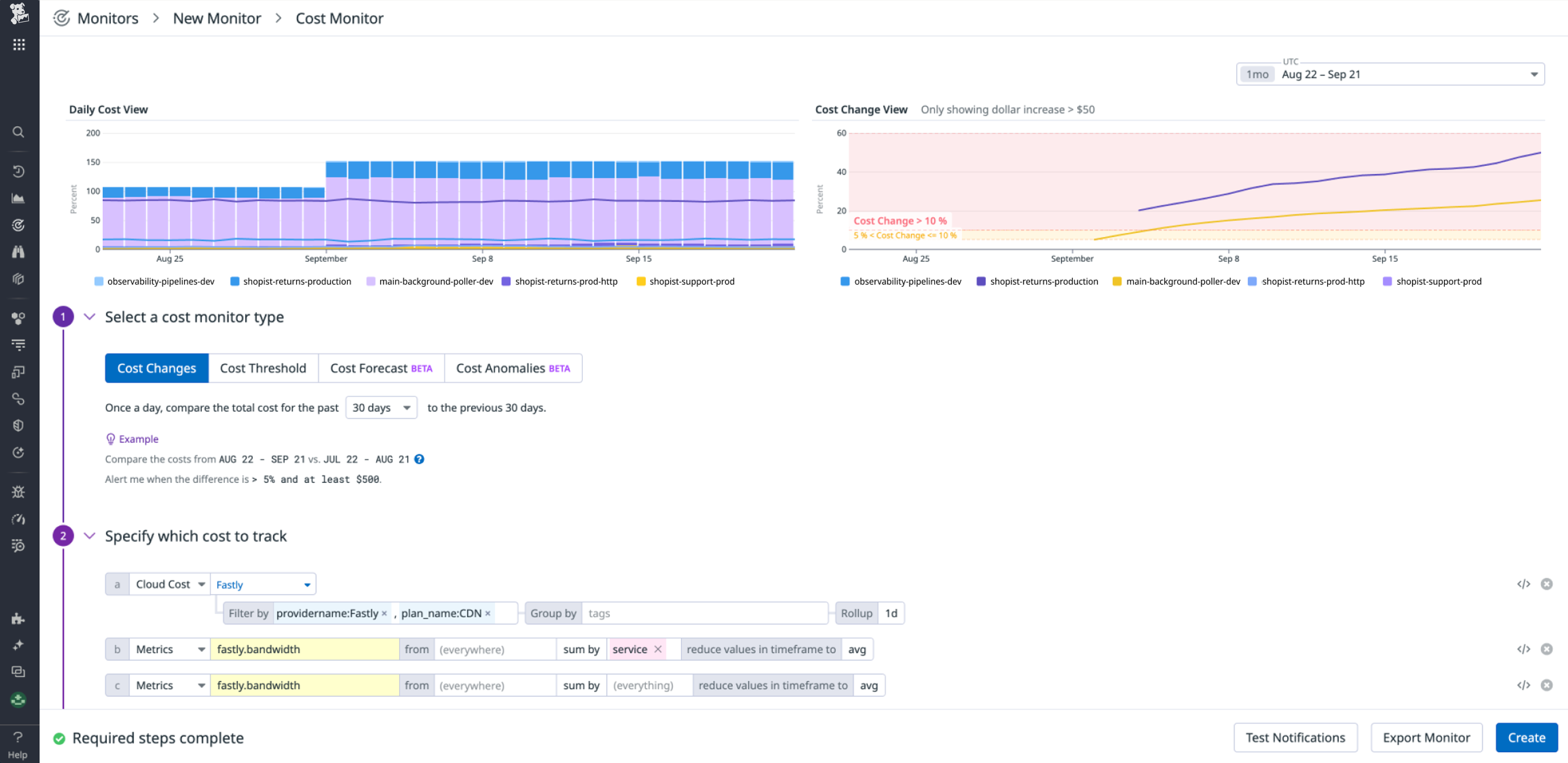 Creating a Fastly cost monitor.