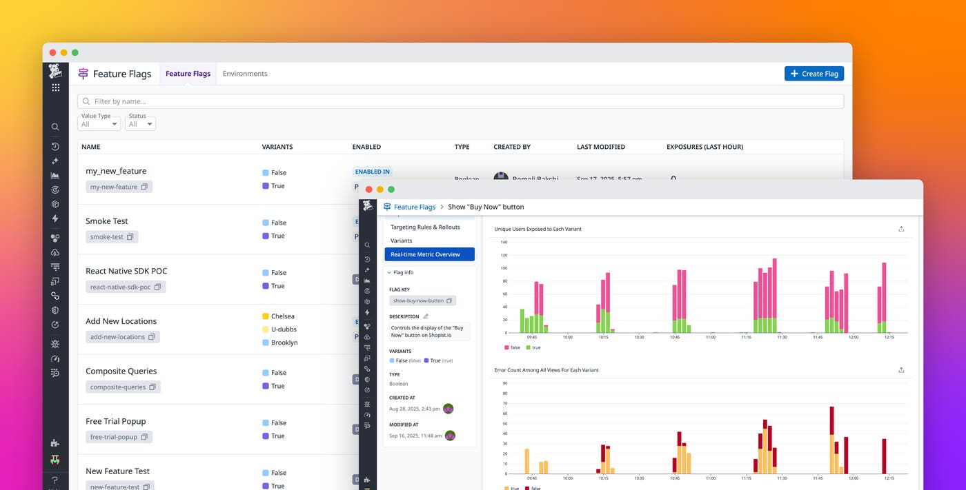Ship features faster and safer with Datadog Feature Flags Ship features faster and safer with Datadog Feature Flags