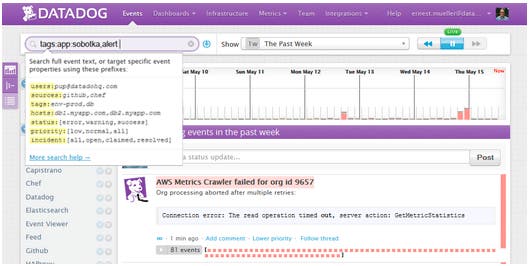 Filtering Datadog Events Stream Filtering Datadog Events Stream