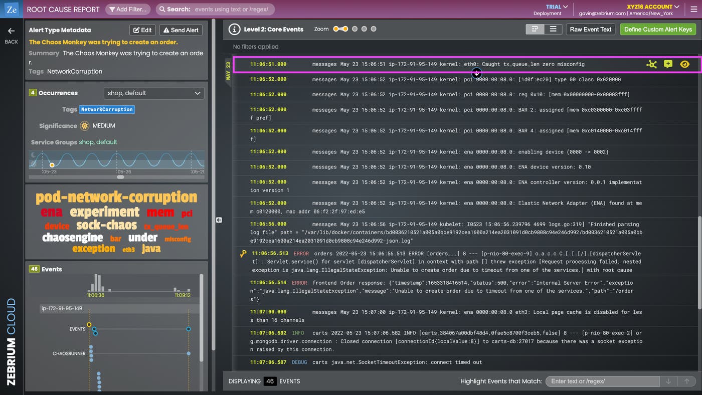 Zebrium finds a queue length misconfiguration on eth0 Zebrium finds a queue length misconfiguration on eth0
