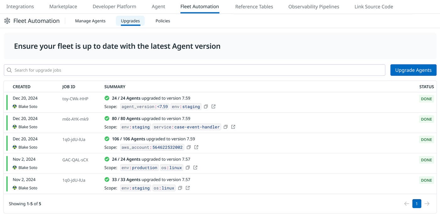 Managing Agent upgrades across the organization. Managing Agent upgrades across the organization.