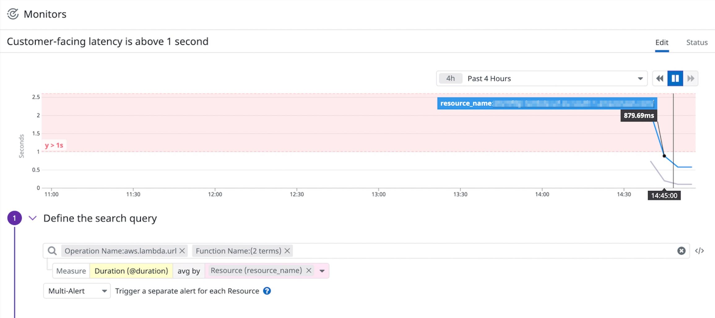 Alert on Function URL duration to quickly spot and begin mitigating user-facing latency Alert on Function URL duration to quickly spot and begin mitigating user-facing latency