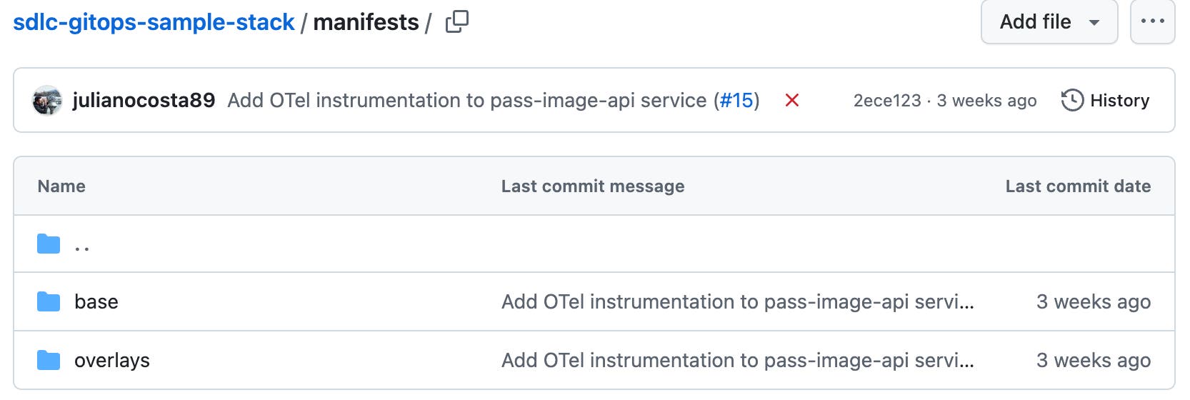 Using overlay directories, you can easily separate overlapping configurations in a folder-per-env approach. Using overlay directories, you can easily separate overlapping configurations in a folder-per-env approach.