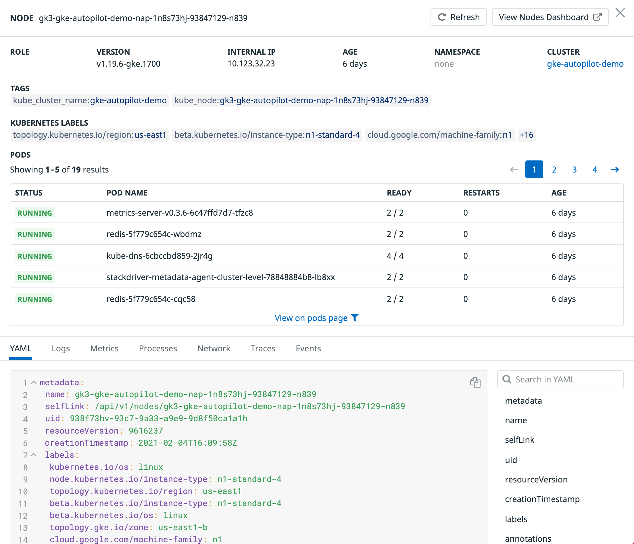 Live Containers lets you monitor the health and performance of your Autopilot nodes