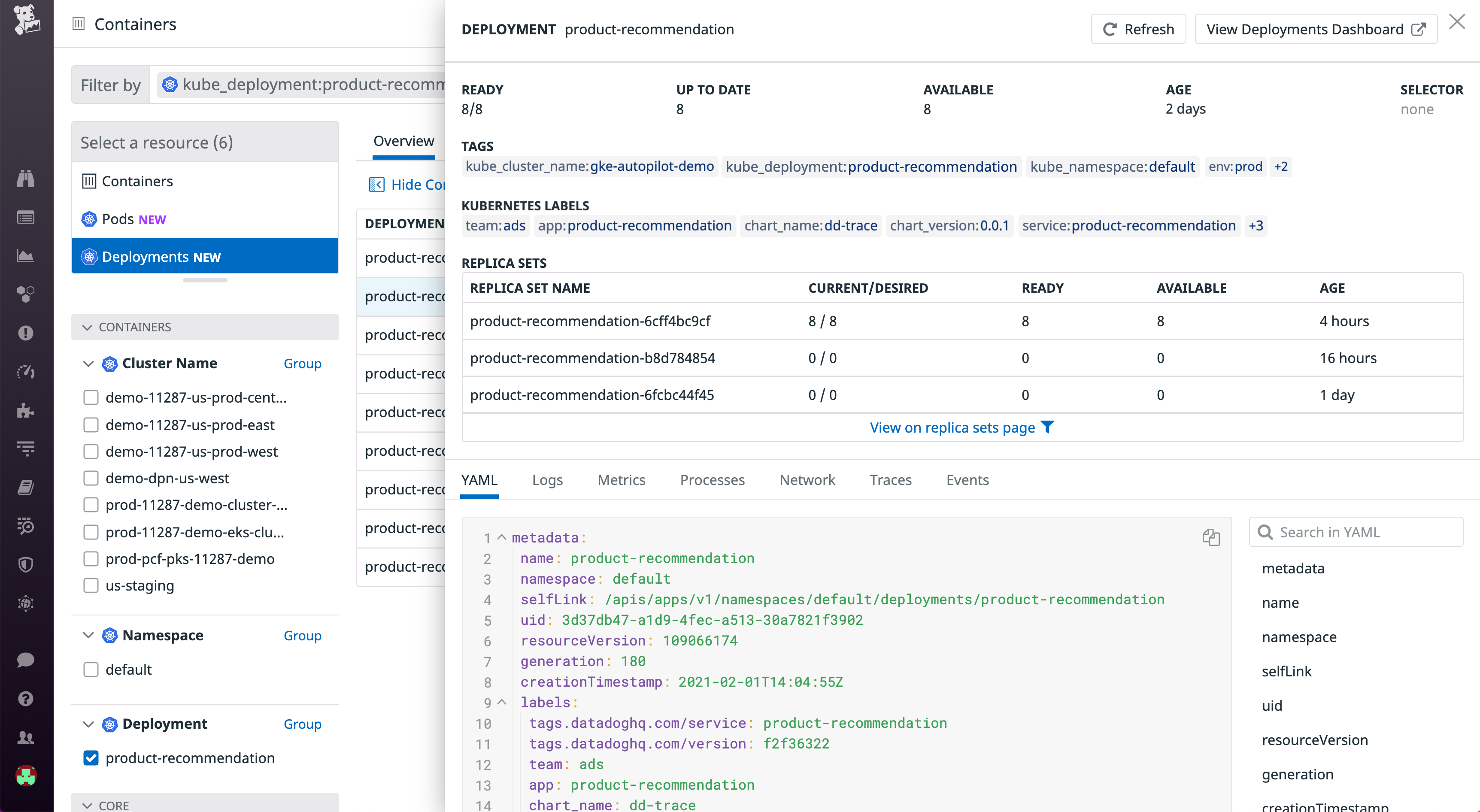 Monitor all of your Deployment rollouts and diagnose any issues that arise