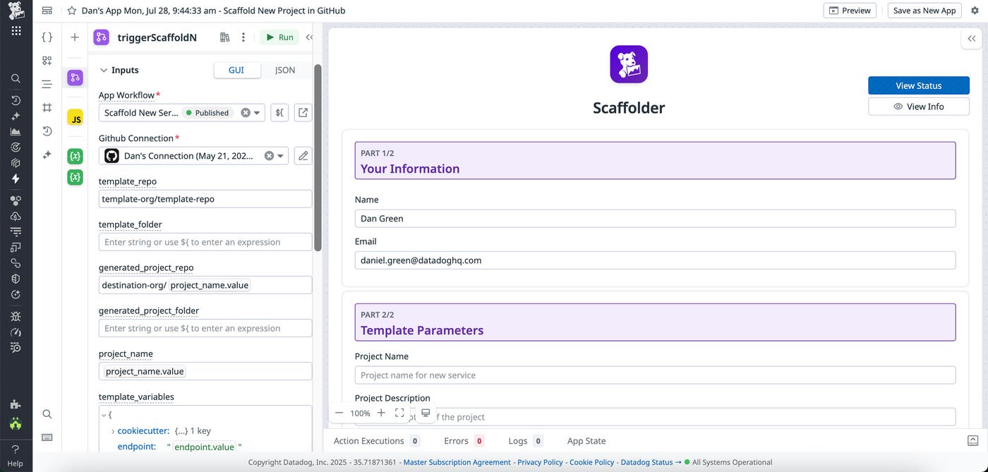 Using the App Builder GitHub Connection to point the app to an external template Using the App Builder GitHub Connection to point the app to an external template