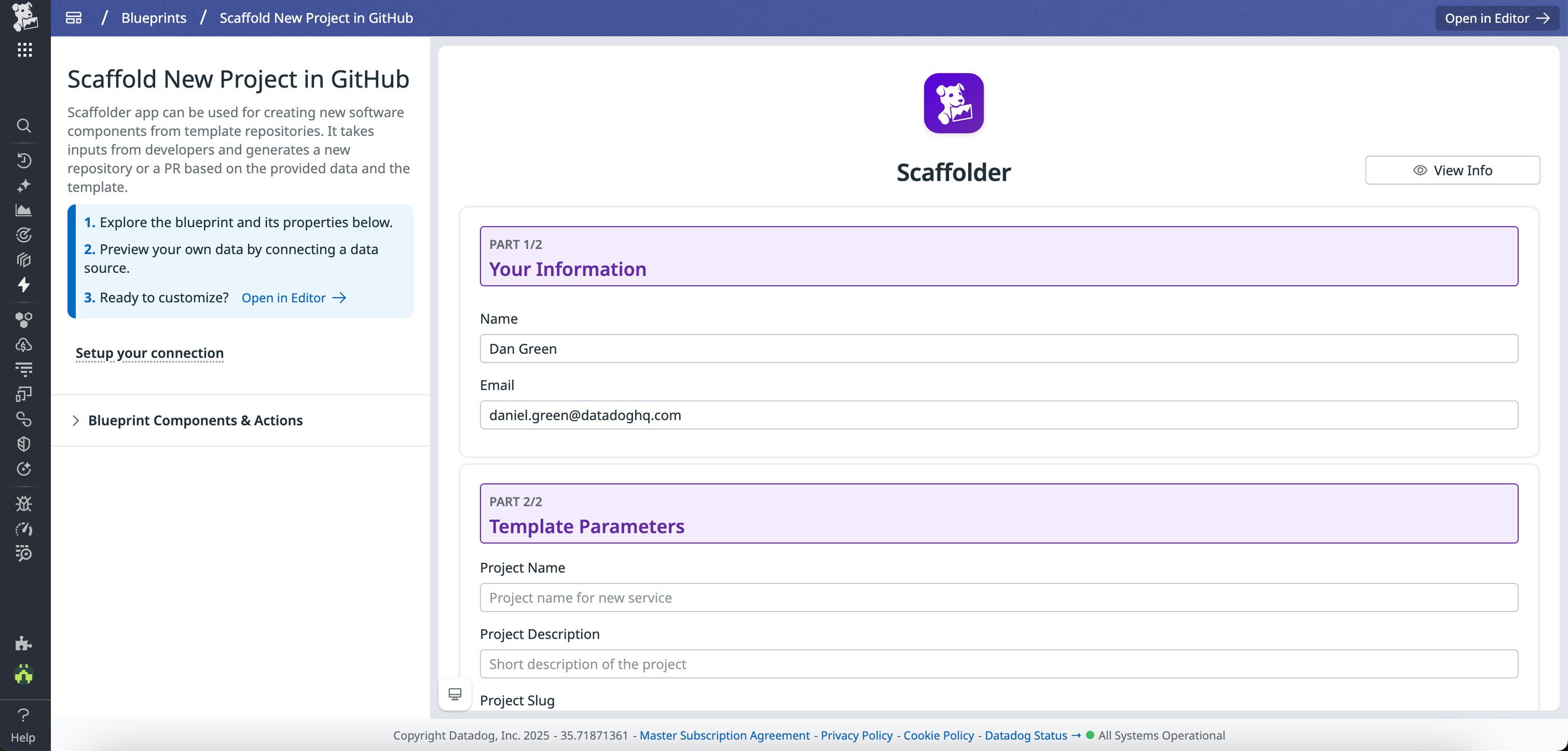 App for downloading a project template from GitHub