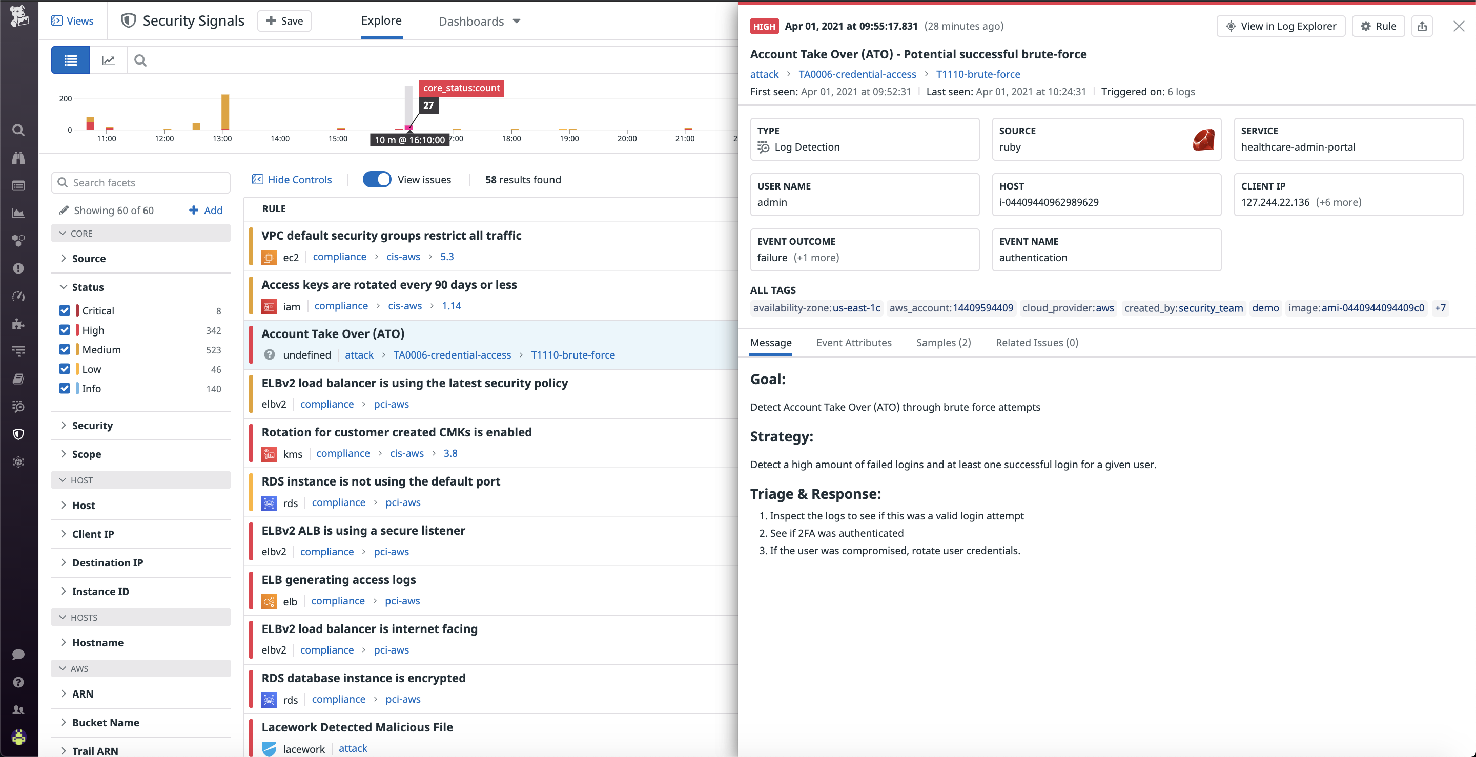 View security signals in a unified explorer.
