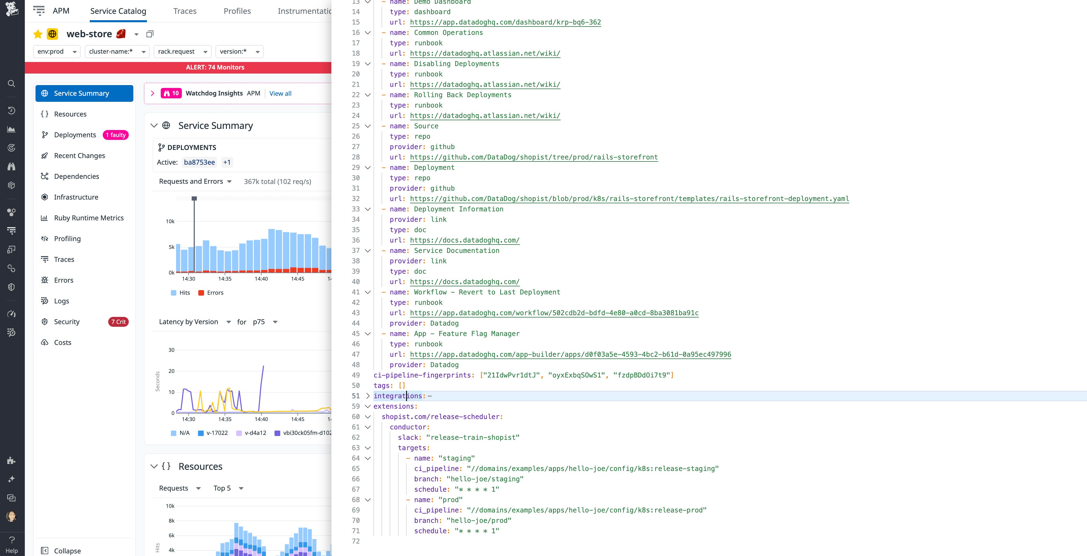 A sample Conductor configuration in the Datadog app. A sample Conductor configuration in the Datadog app.